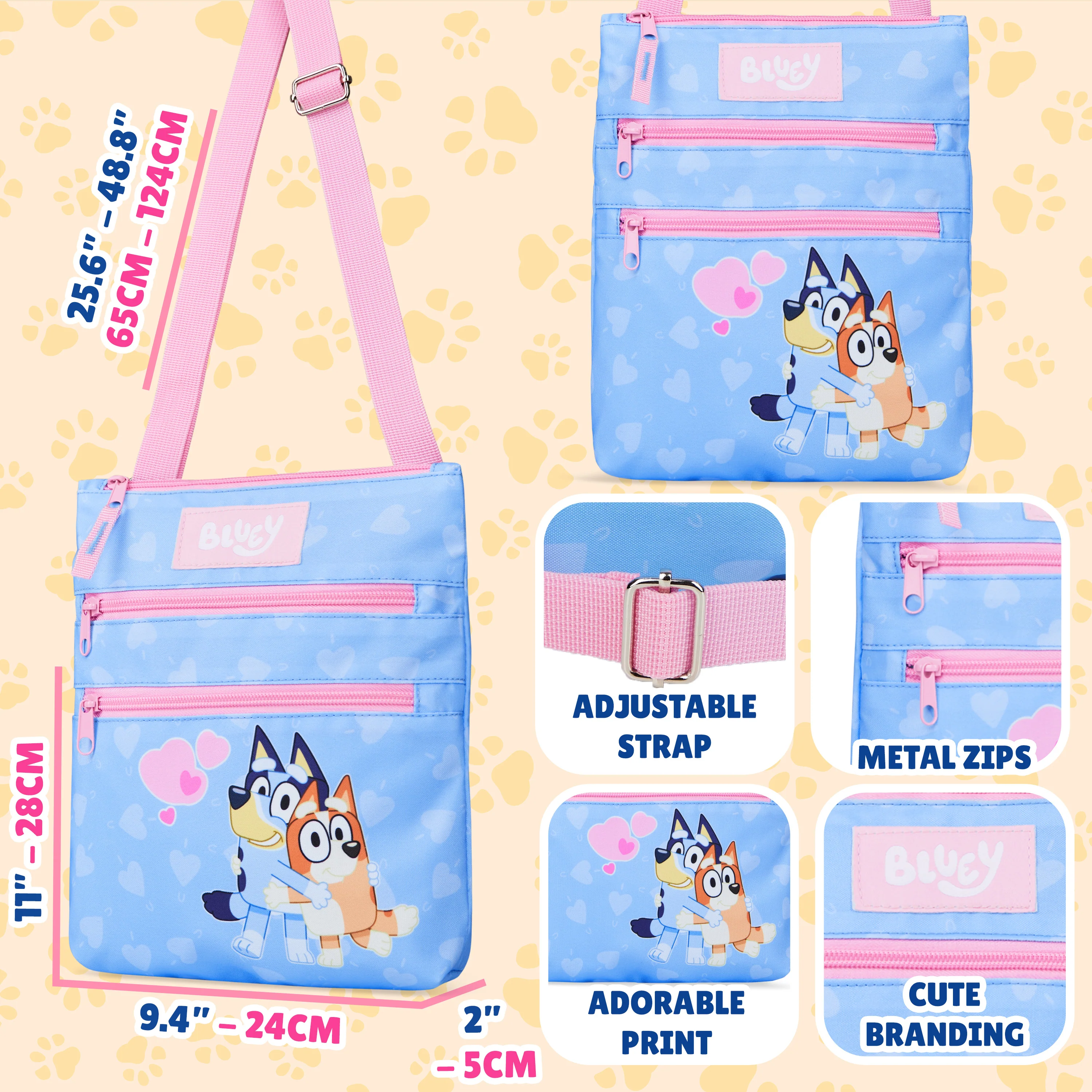 Bluey Handbag for Girls Toddlers Cross Body Shoulder Bag Adjustable Strap - Image 6