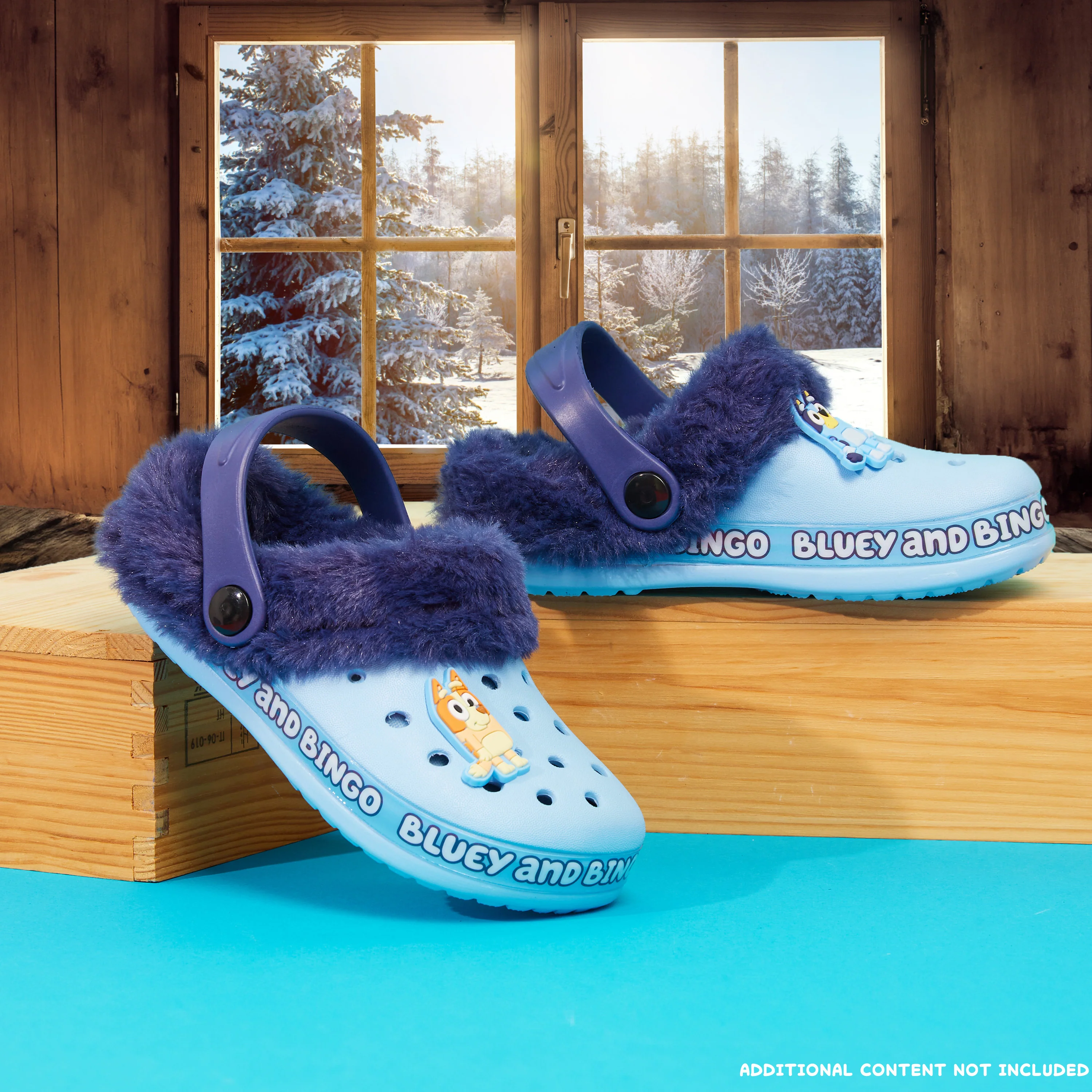 Bluey Kids Clogs with Removable Fur Lining & Charms Garden Shoes - Image 2