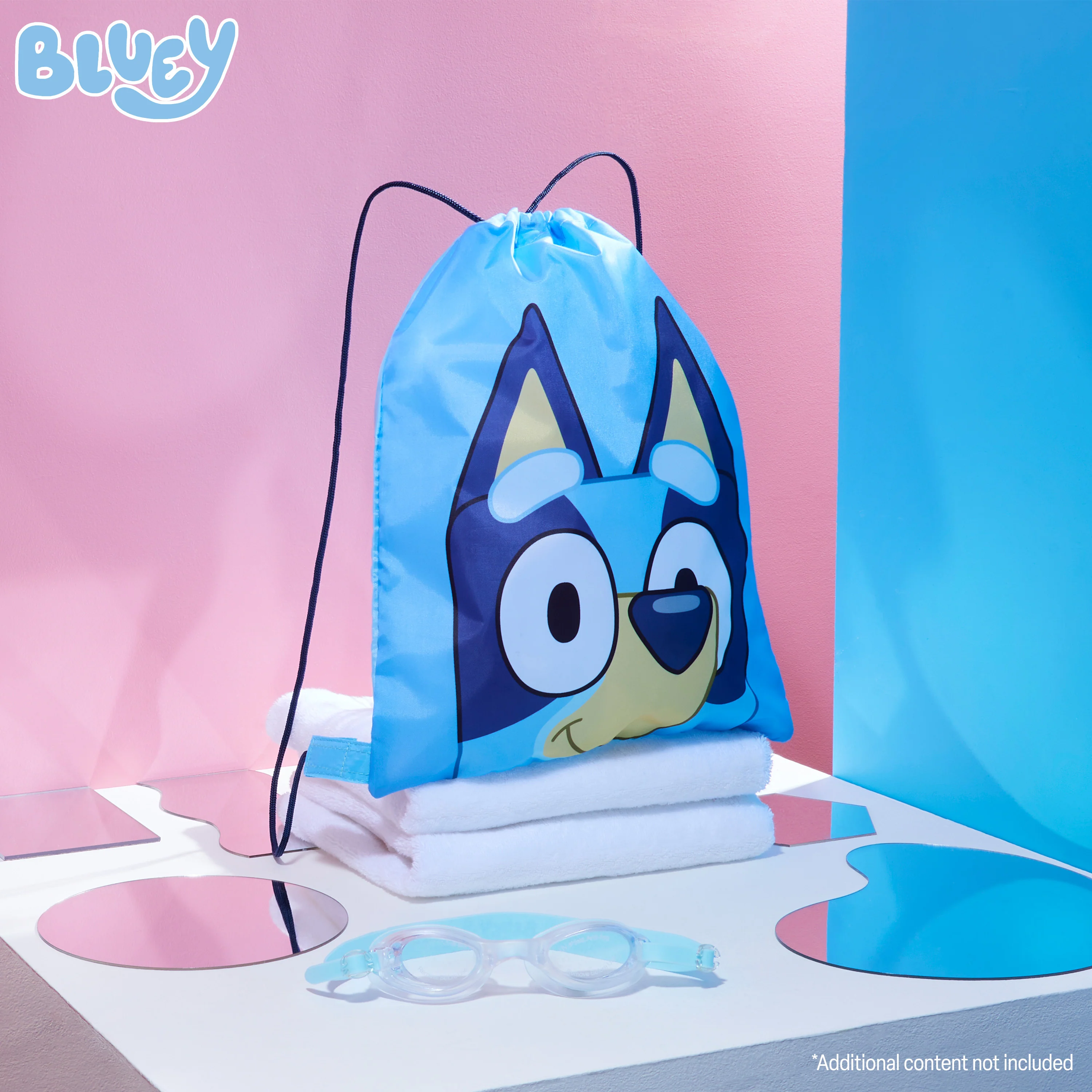 Bluey Kids Drawstring Bags, 29 x 38cm Swimming Bag with Airflow Vent - Image 2