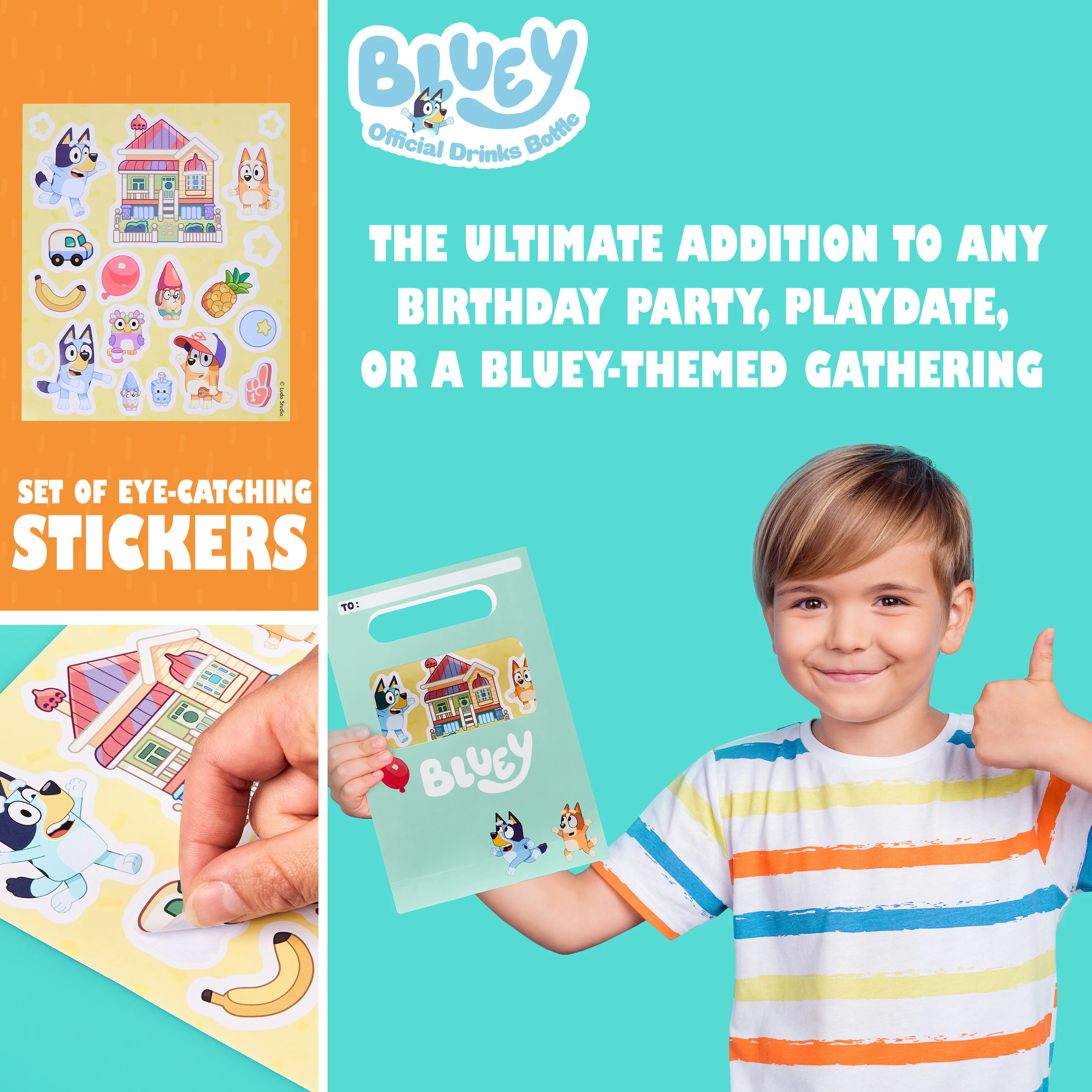 Bluey Party Bags for Kids with Sticker Sheet Included, Pack of 10 - Kids' Party Favours - Image 5