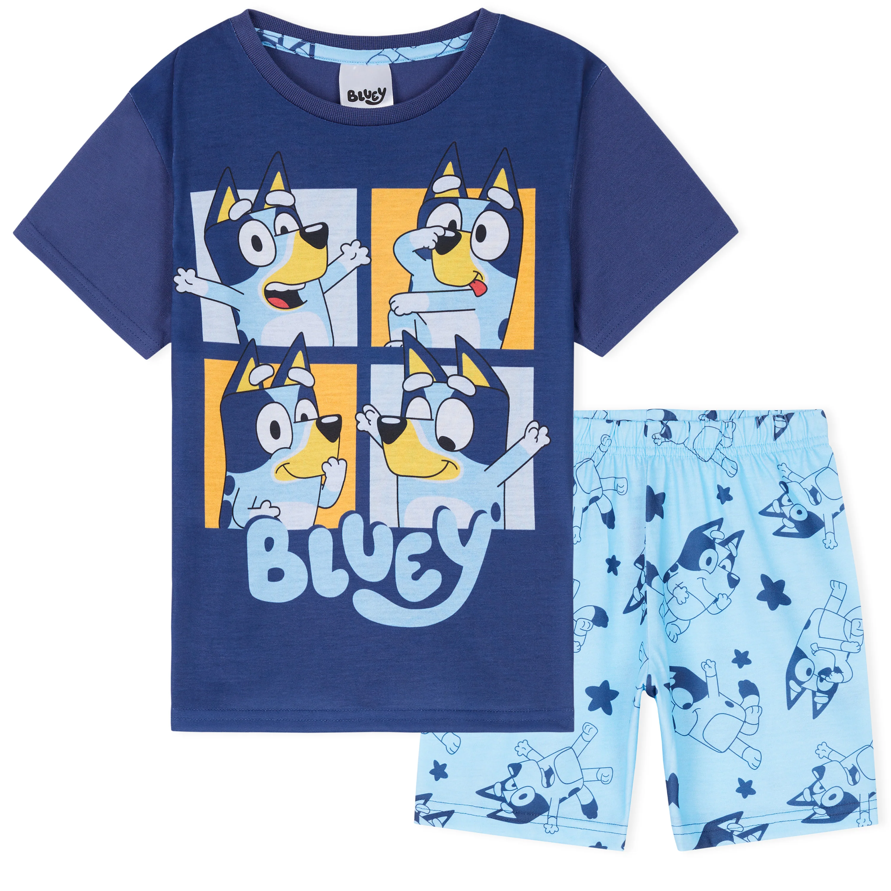 Bluey Pyjamas for Girls and Boys PJs 2 Piece Nightwear T-Shirt Short