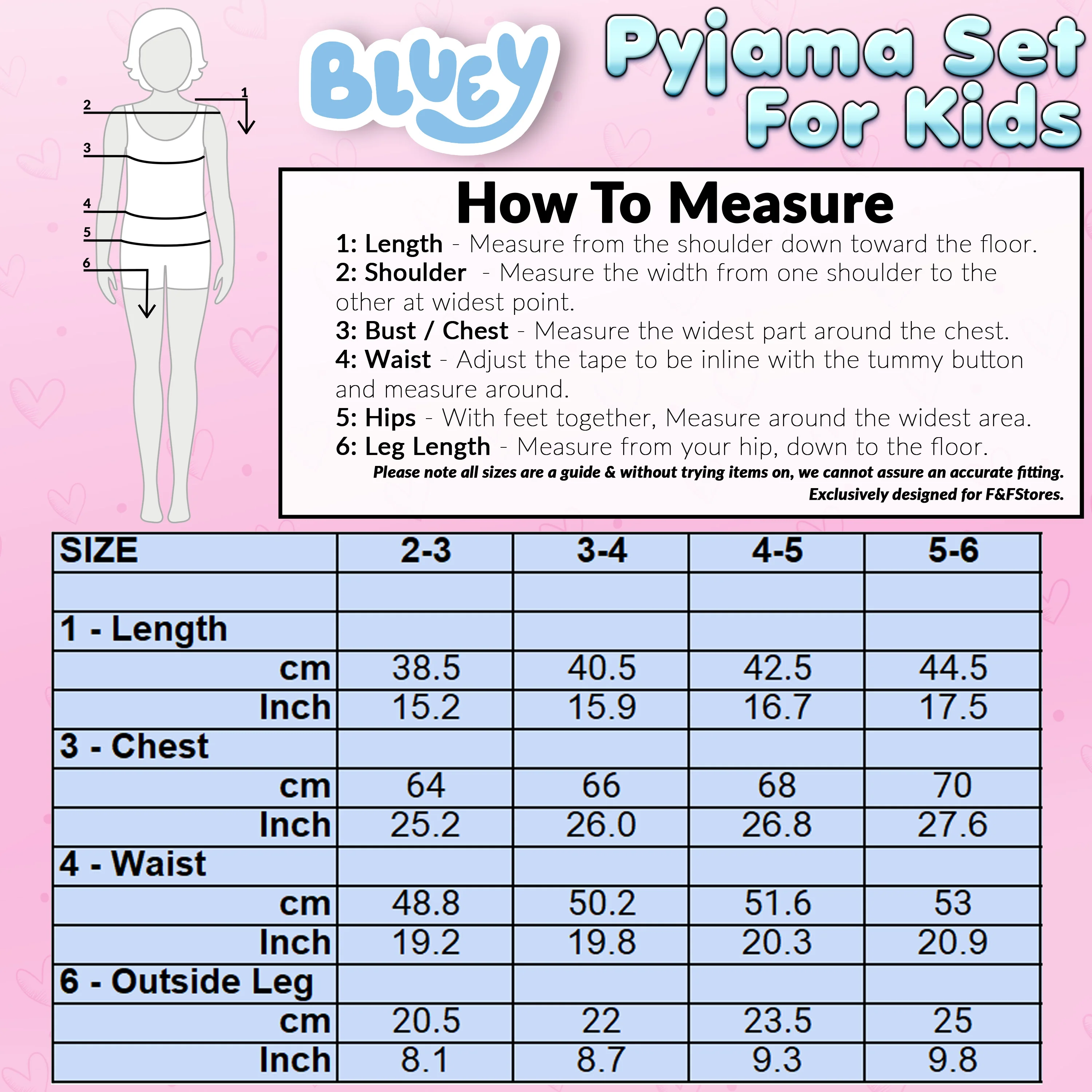 Bluey Pyjamas for Girls and Boys PJs 2 Piece Nightwear T-Shirt Short - Image 6