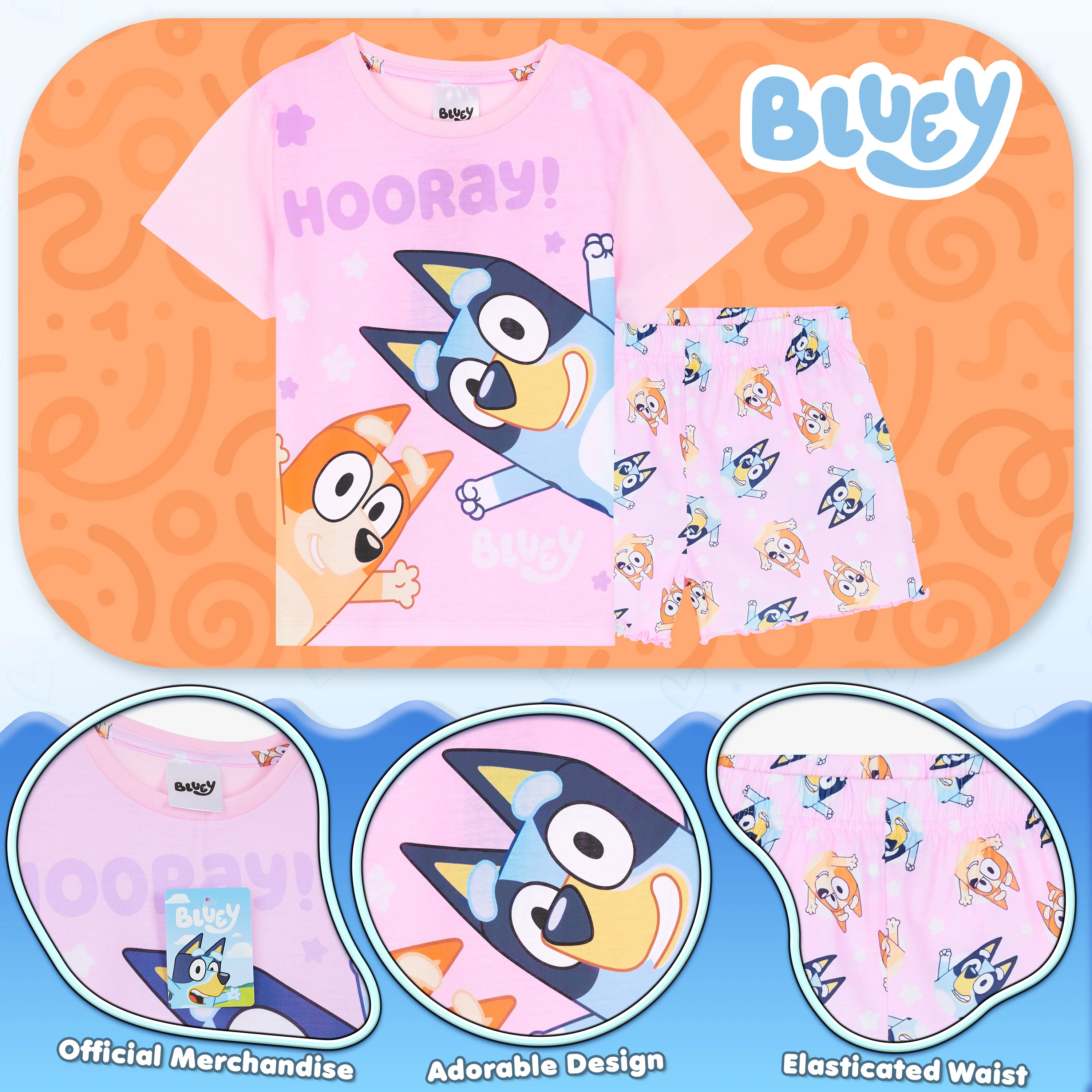 Bluey Pyjamas for Kids Girls and Boys PJs 2 Piece Nightwear T-Shirt Short Kids PJs - Image 3