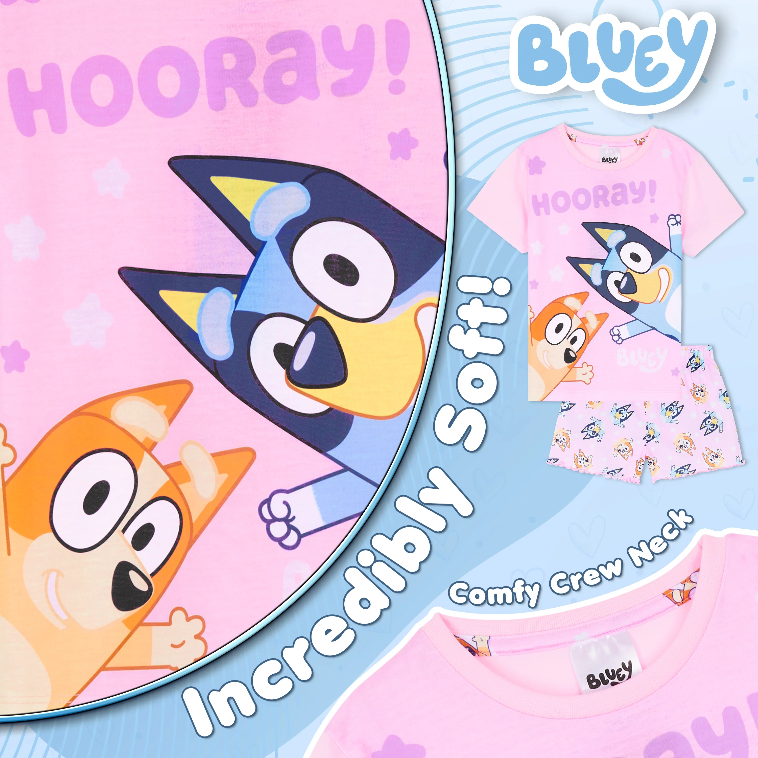 Bluey Pyjamas for Kids Girls and Boys PJs 2 Piece Nightwear T-Shirt Short Kids PJs - Image 5