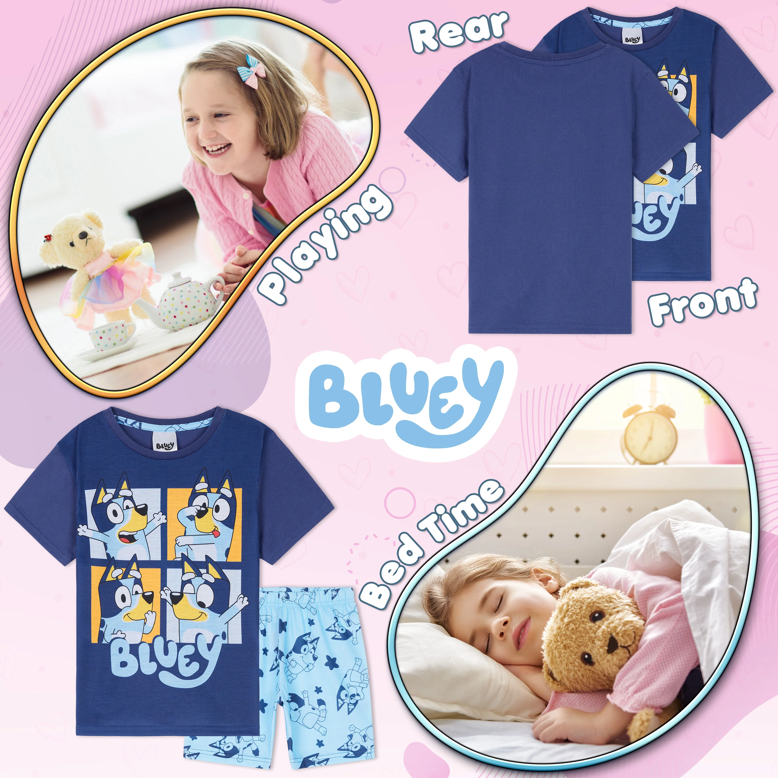Bluey Pyjamas for Kids Girls and Boys PJs 2 Piece Nightwear T-Shirt Short Kids PJs - Image 4