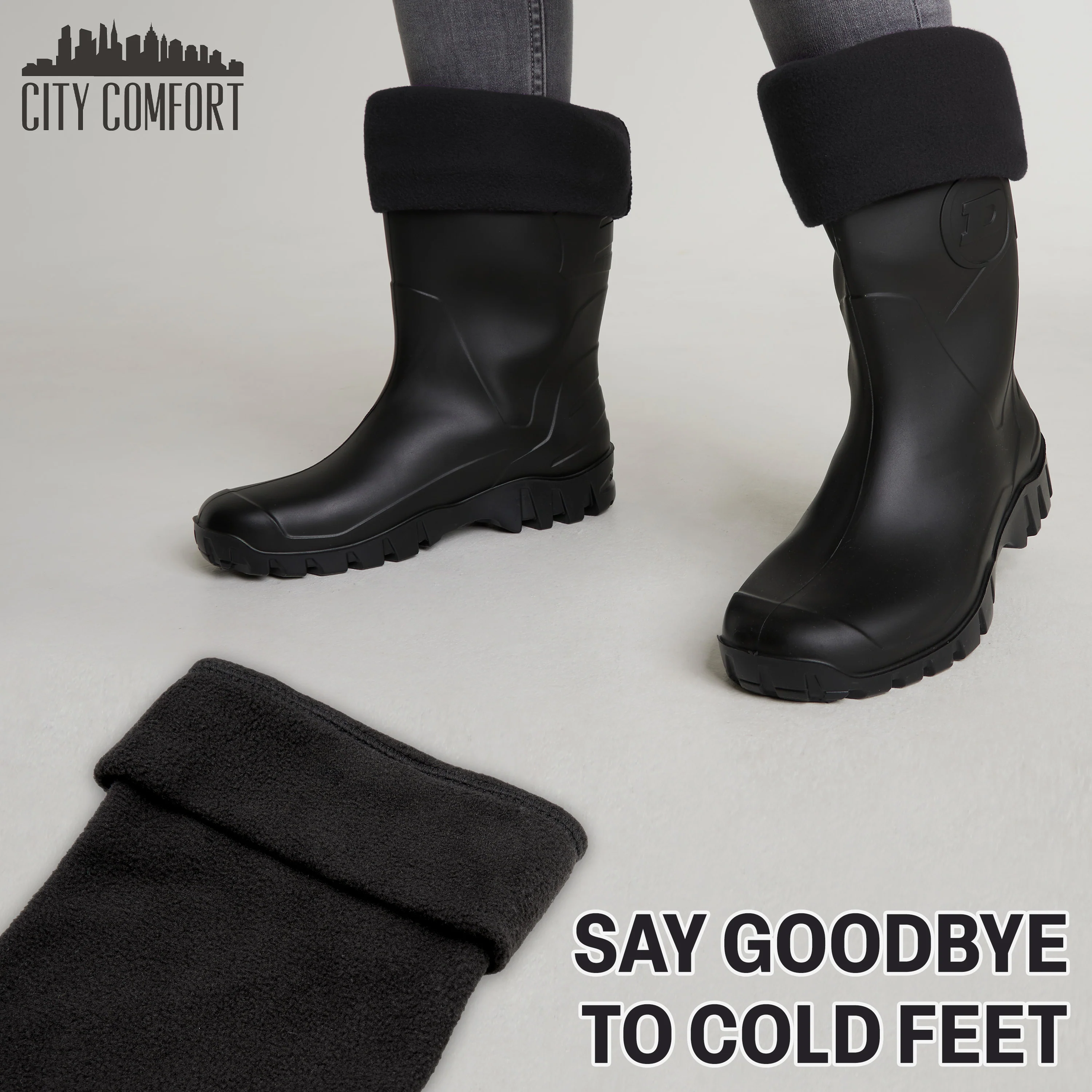 Boot Liner for Women and Teenagers - Warm Fleece Wellie Socks - Image 12