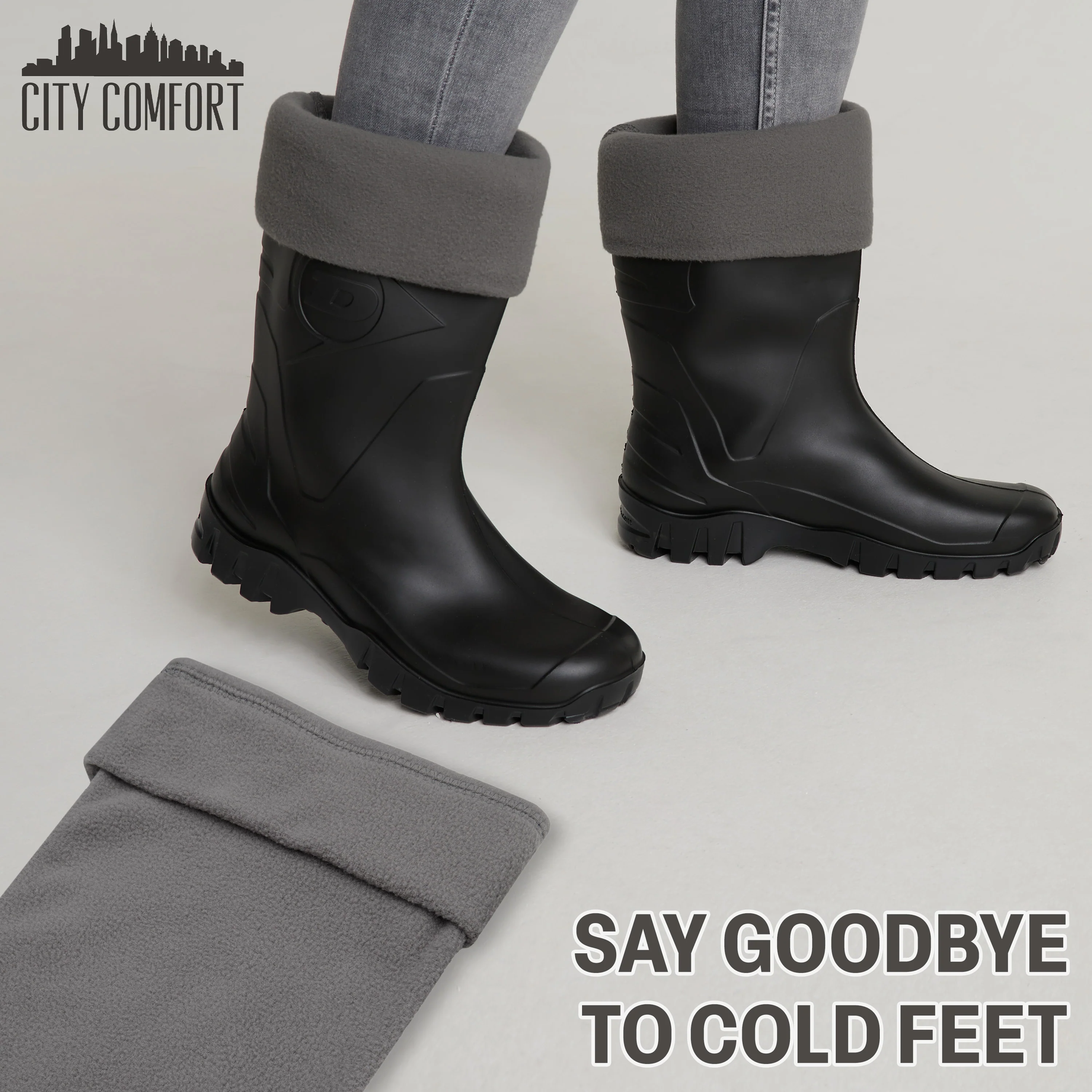 Boot Liner for Women and Teenagers - Warm Fleece Wellie Socks - Image 18