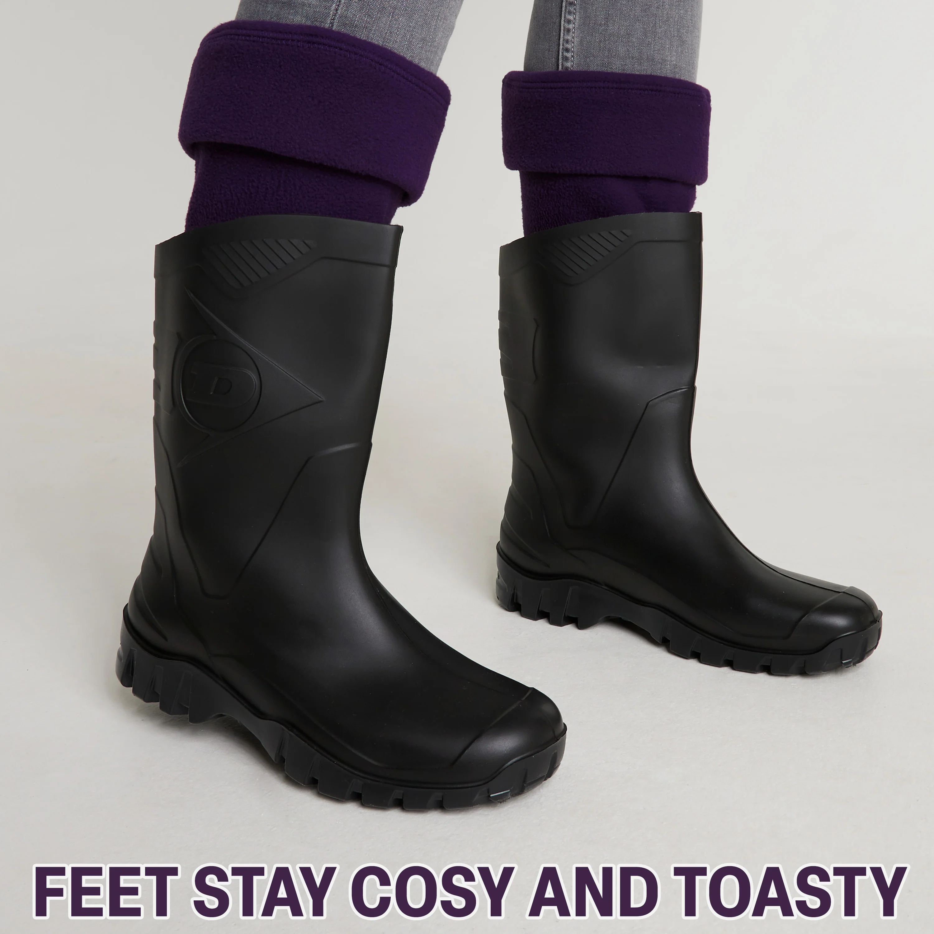 Boot Liner for Women and Teenagers - Warm Fleece Wellie Socks - Image 4