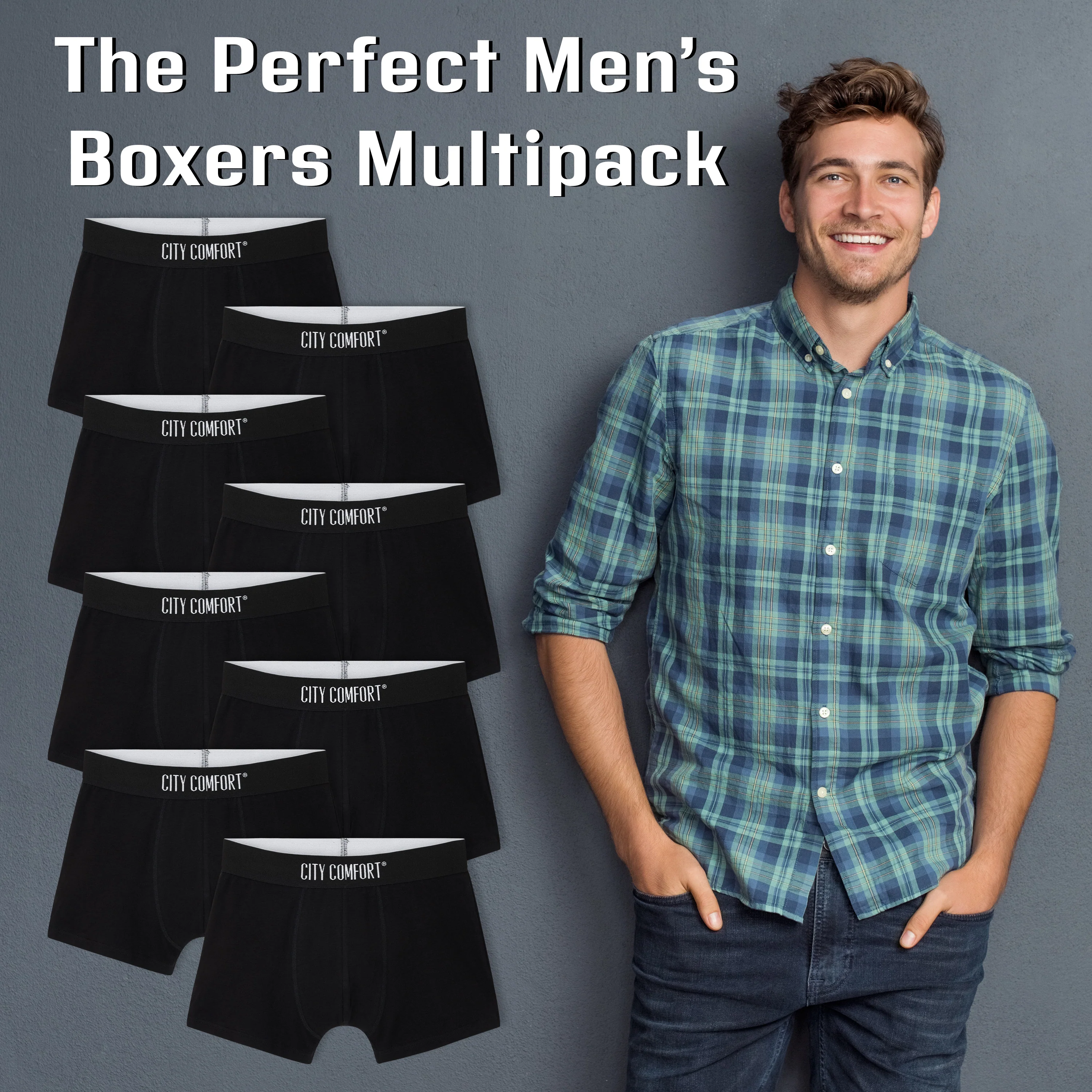 Boxers for Men - 8 or 5 Pack of Mens Cotton-Rich Boxer Shorts Breathable Comfy Underwear Trunks - S-4XL Underwear for Men Teenagers - Image 5