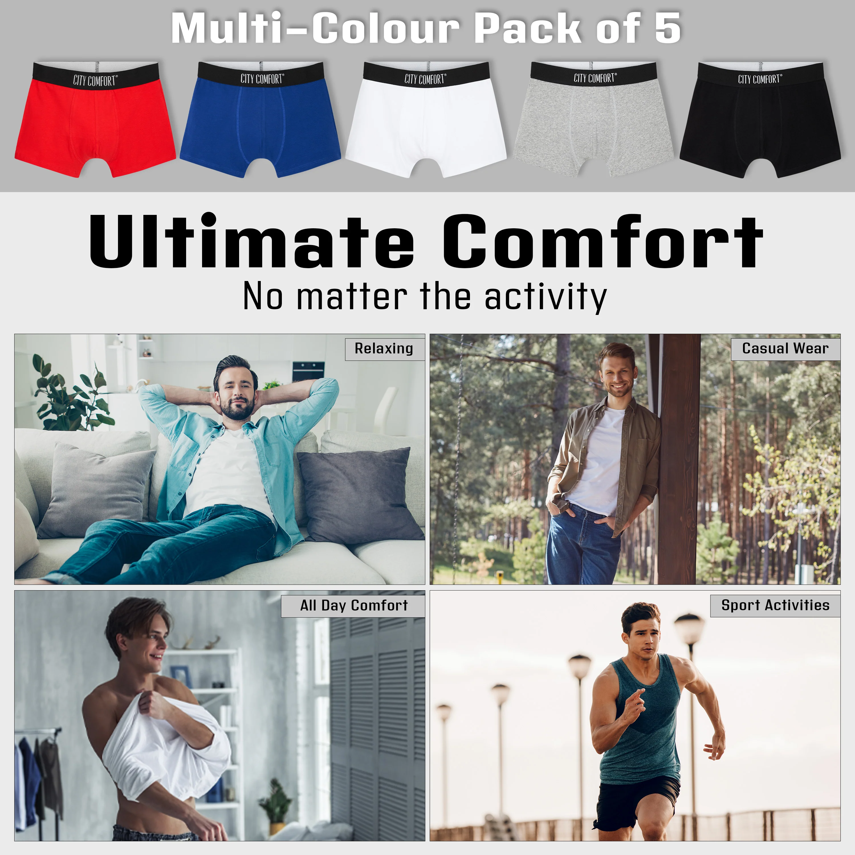 Boxers for Men - Pack of Men Cotton-Rich Boxer Shorts - Image 3