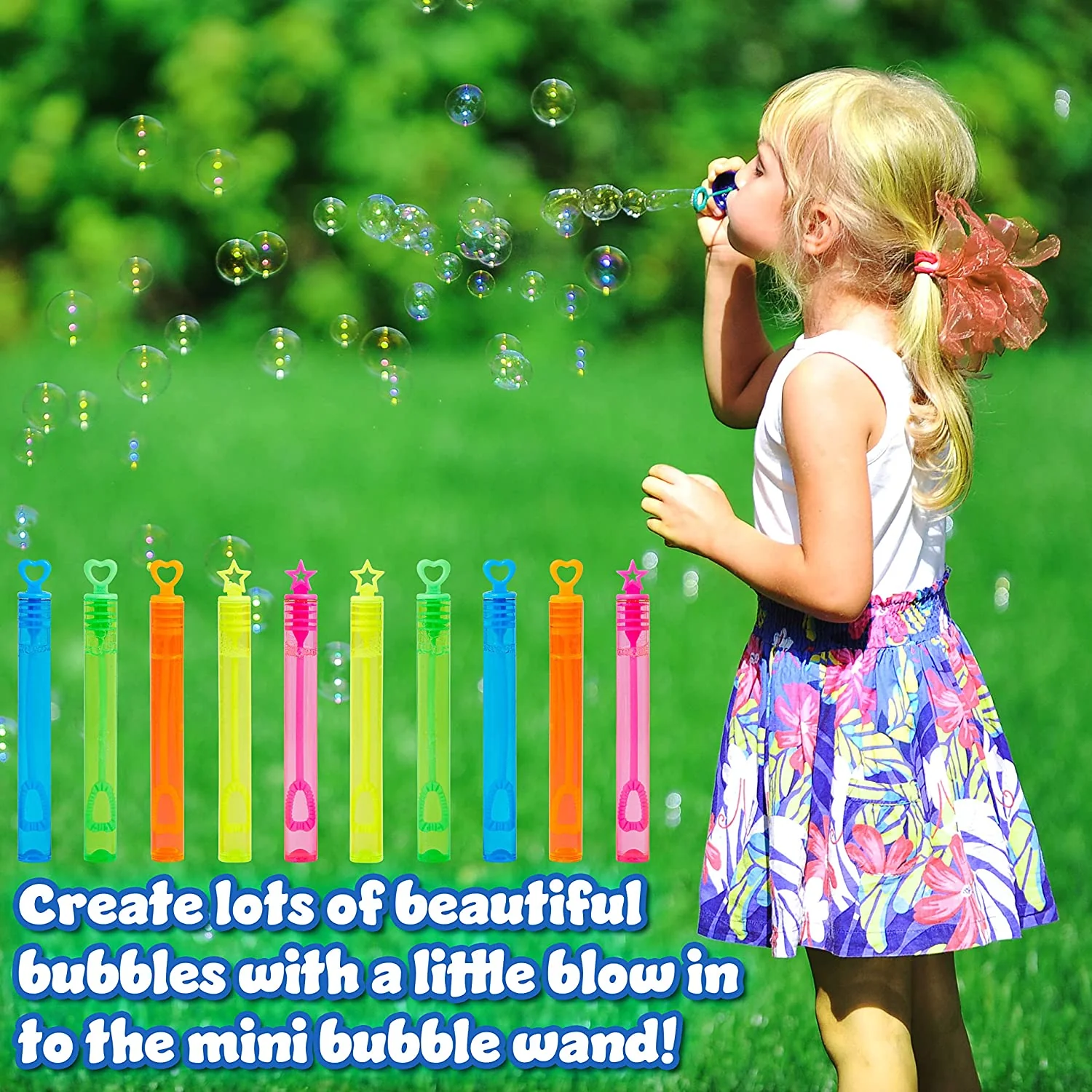 Bubble Wands for Kids with 5ml of Bubbles - 10 Bubble Wands - Image 6