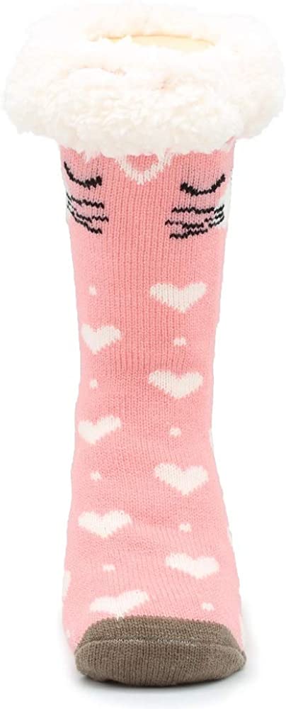 Cat Slipper Socks, Thermal Thick Sherpa Fleece Fur Lining Perfect Comfort and Warmth - Image 5