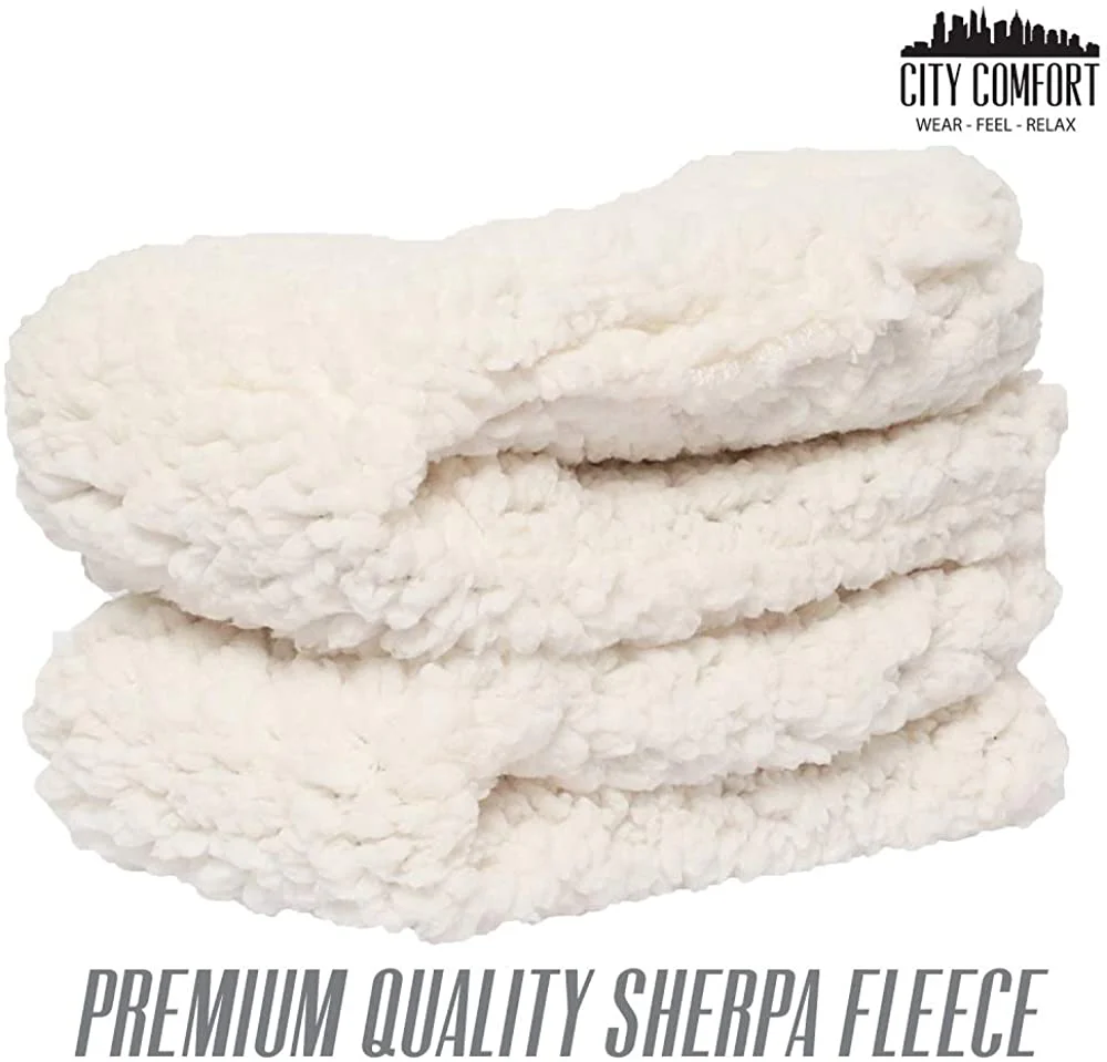 Cat Slipper Socks, Thermal Thick Sherpa Fleece Fur Lining Perfect Comfort and Warmth - Image 6