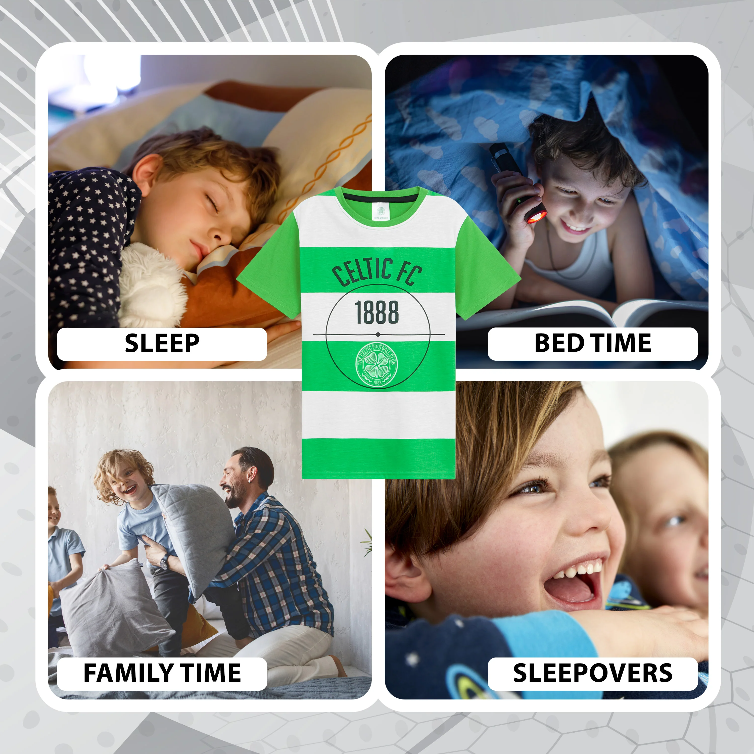 Celtic F.C. Boys PJs, Celtic F.C. Short Pyjamas for Kids - Image 4