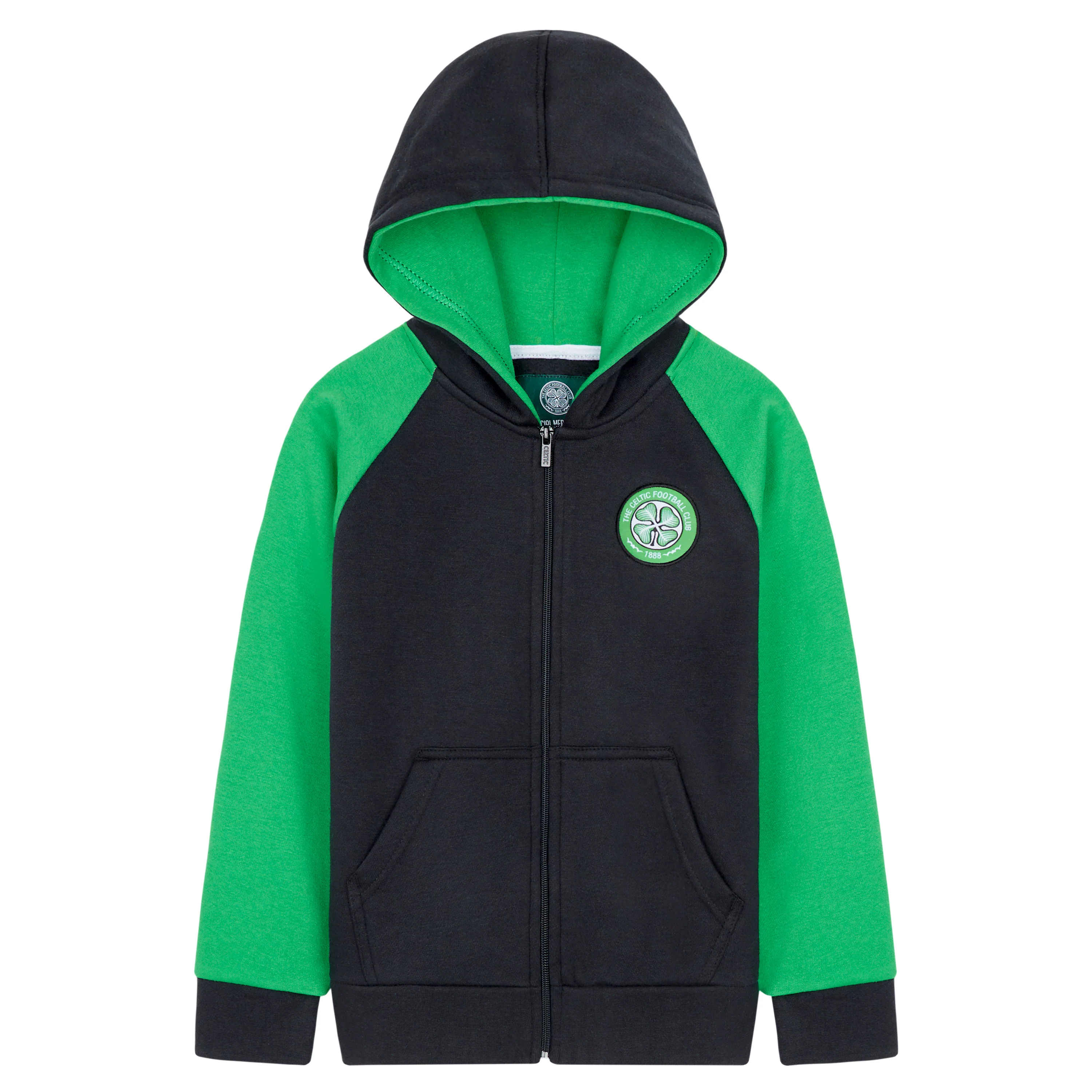 Celtic F.C. Boys Zip Up Hoodie with Pockets - Image 2