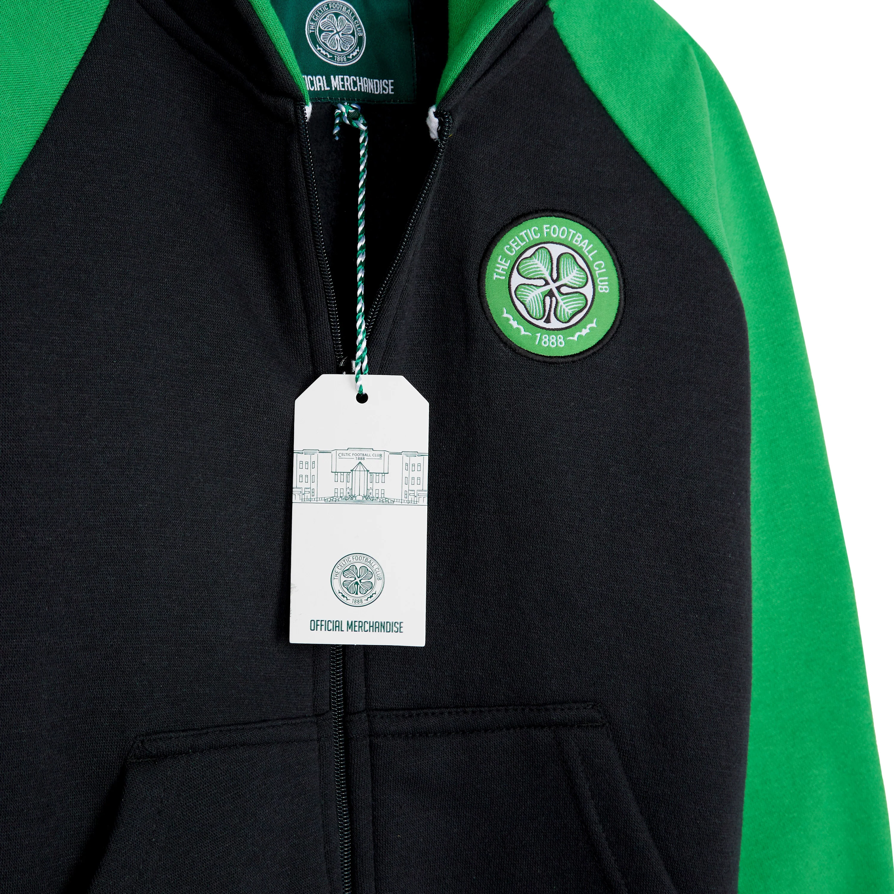 Celtic F.C. Boys Zip Up Hoodie with Pockets - Image 5