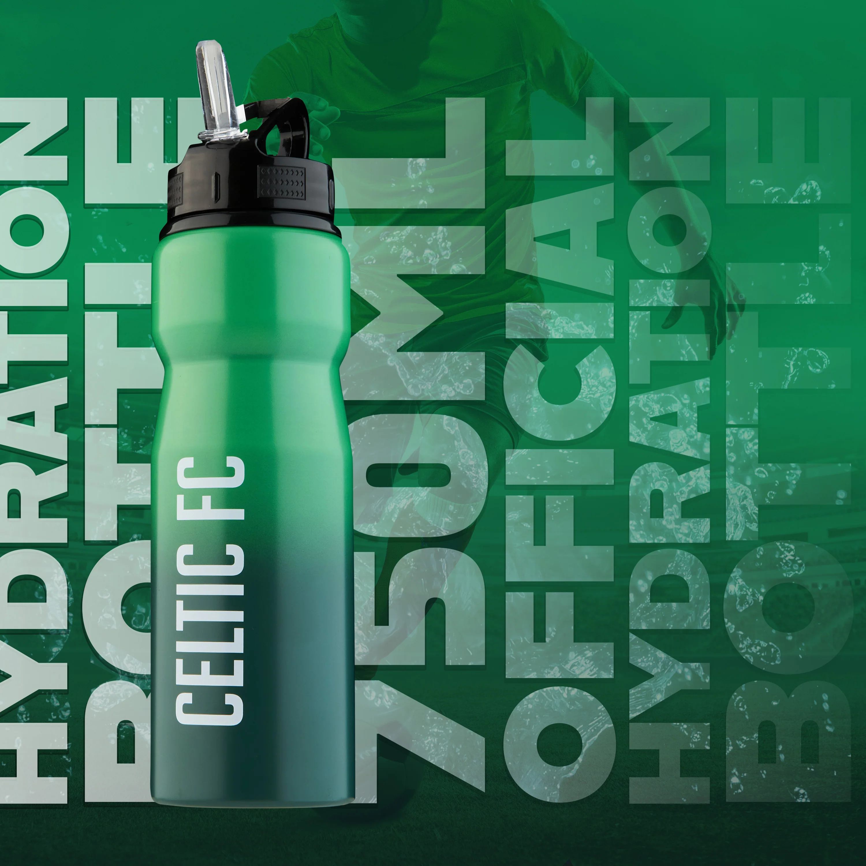 Celtic F.C. Water Bottle with Straw - Metal Water Bottle for Football Fans - Image 3
