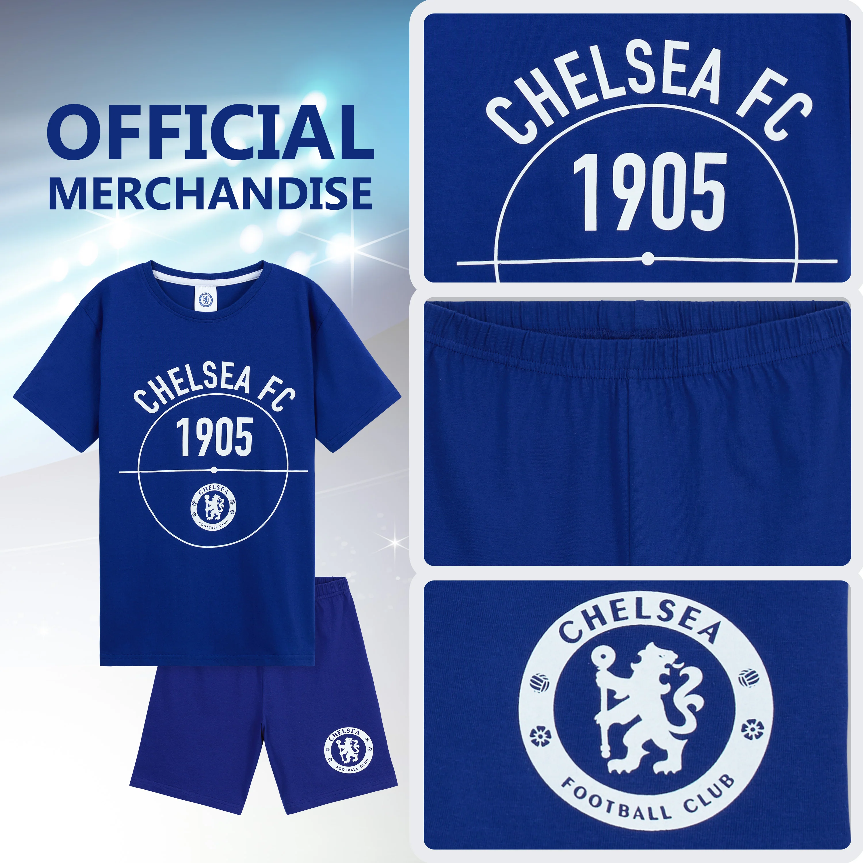 Chelsea Boys Pyjamas, T-Shirt & Short Nightwear for Boys - Image 5