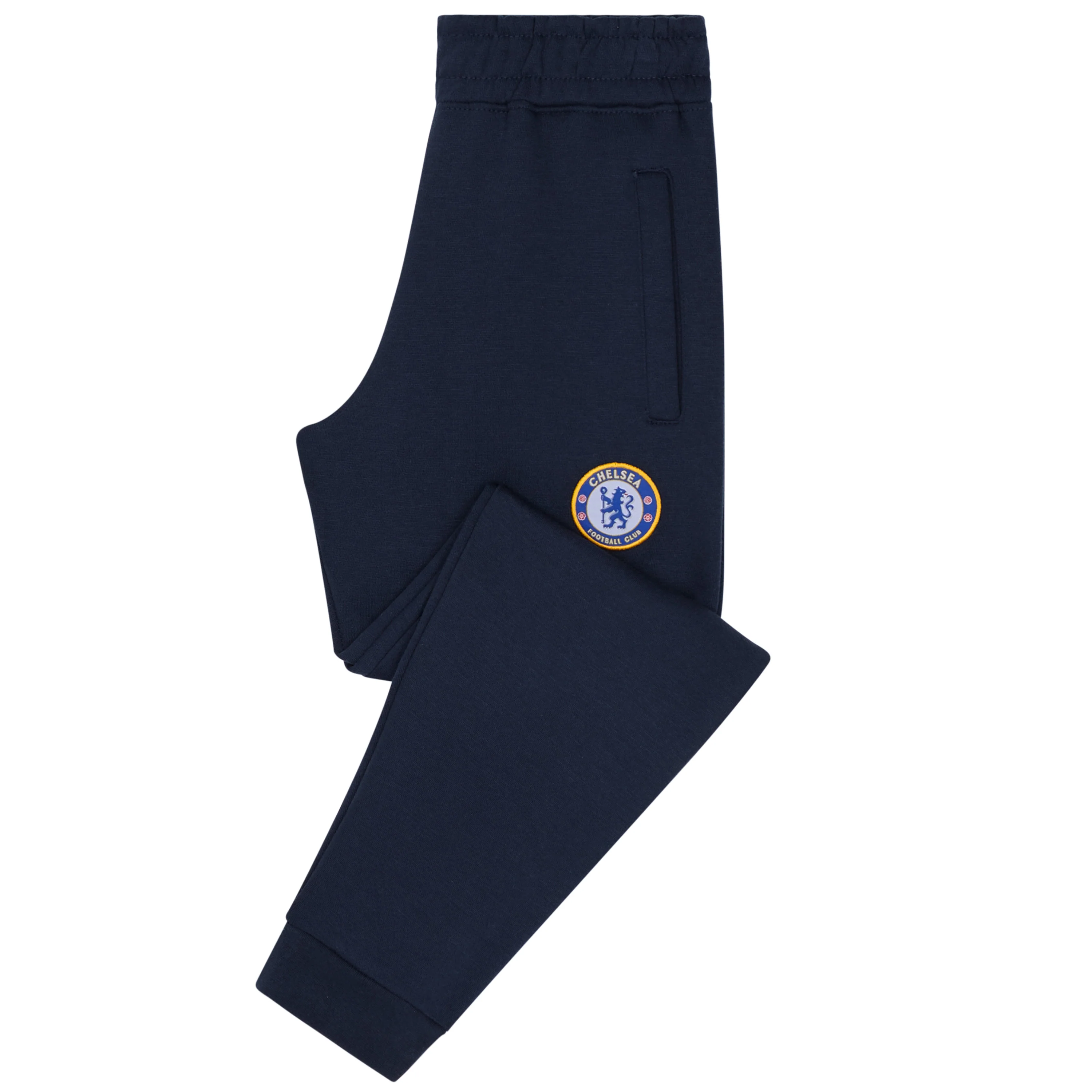 Chelsea F.C. Boys Sweatpants - 2 Pockets Cuffed Ankles Sweatpants for Kids - Image 2