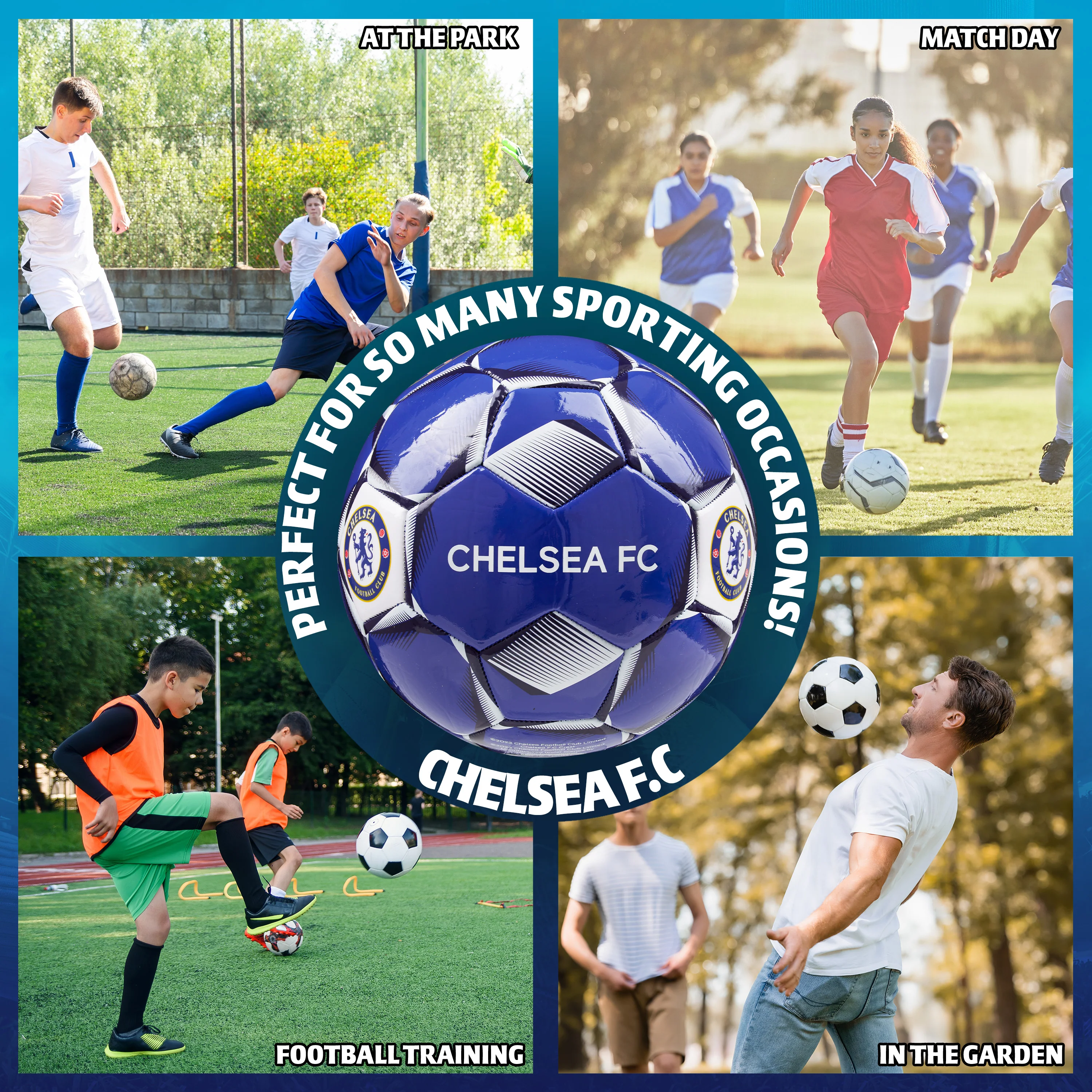 Chelsea F.C. Football Soccer Ball for Adults & Teenagers - Size 5 - Image 4