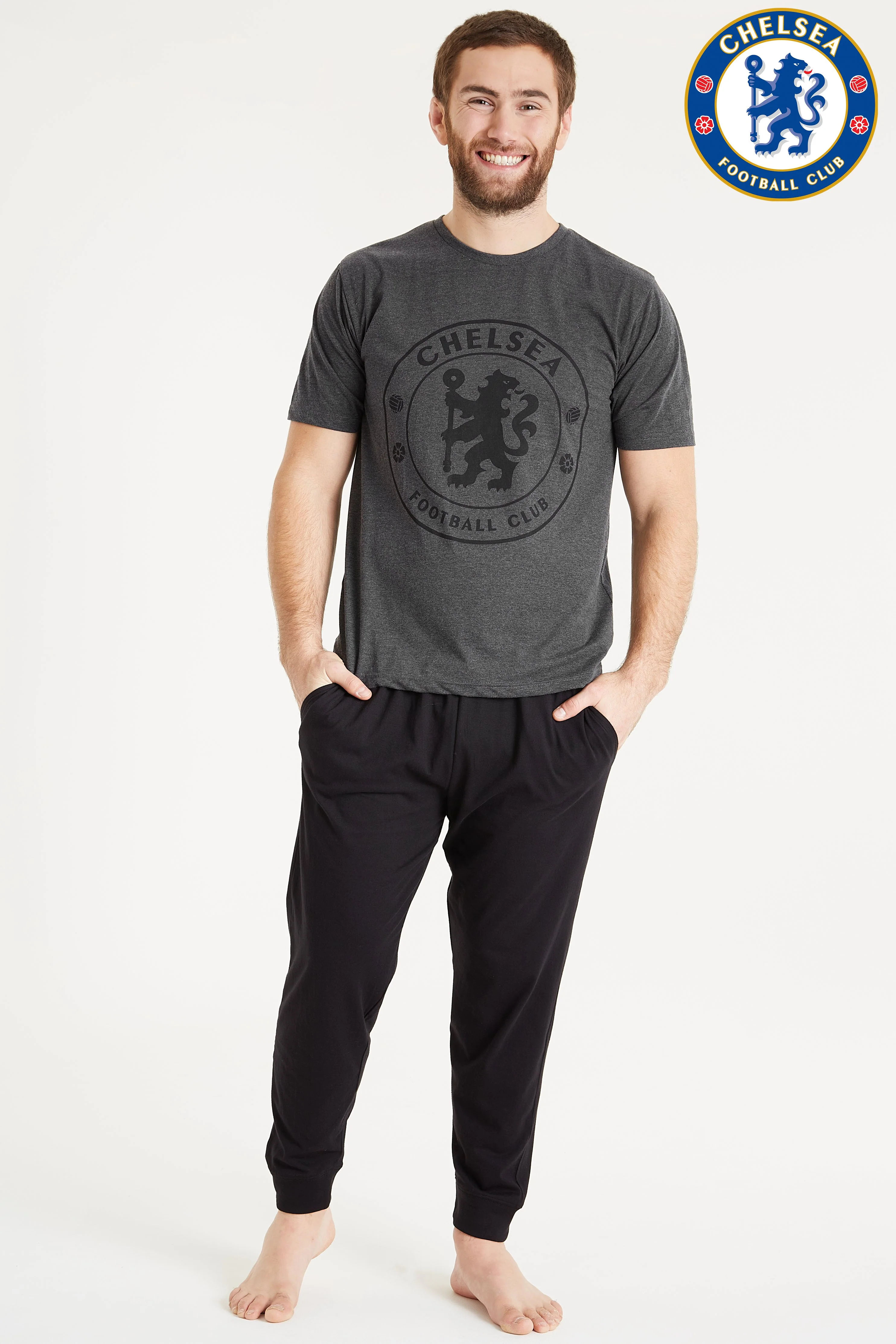 Chelsea F.C. Mens Pyjamas Set, Cotton Mens Pjs, Official Football Gifts for Men - Image 6