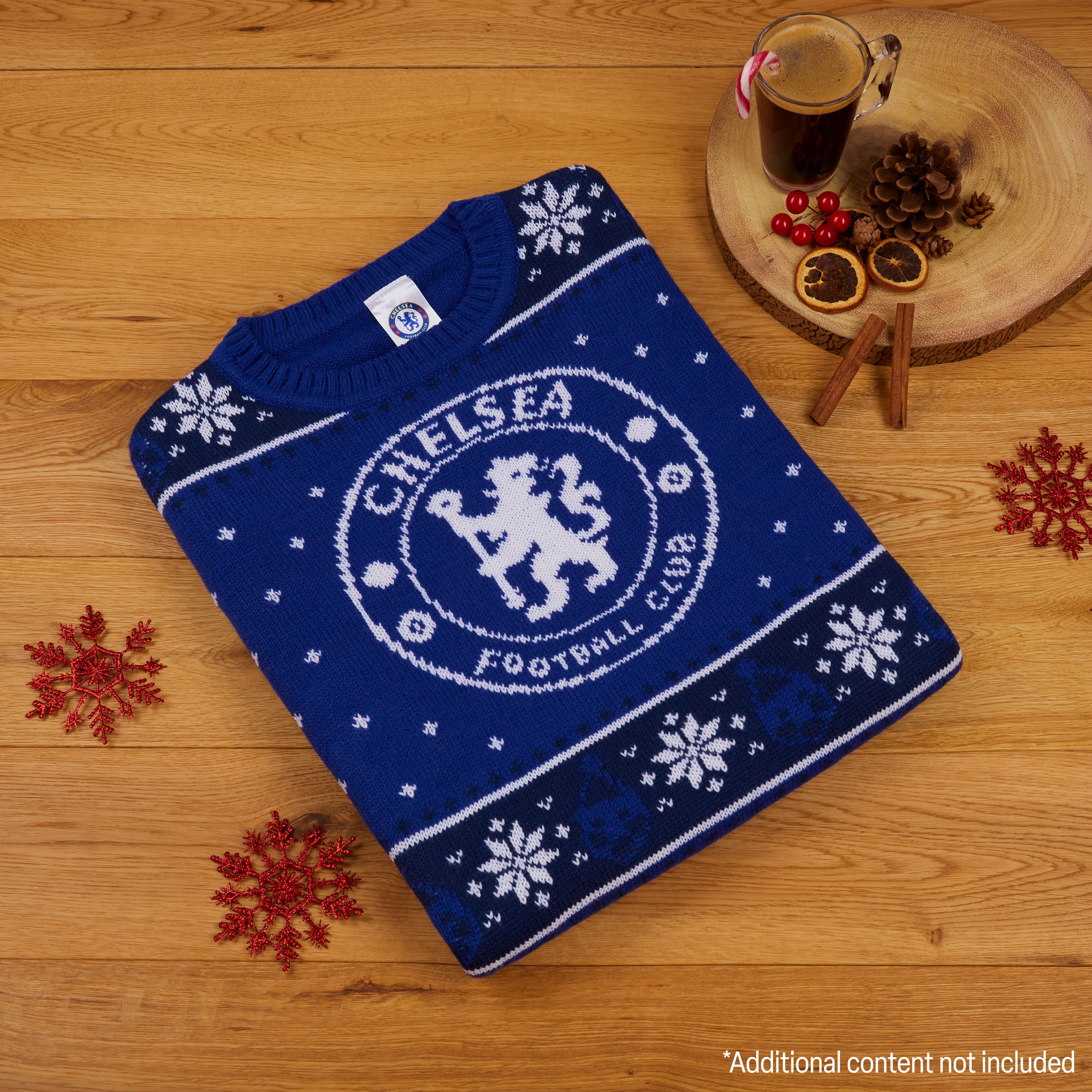 Chelsea FC Christmas Jumpers for Men Teenagers Warm Cosy Football Xmas Jumper - Image 2