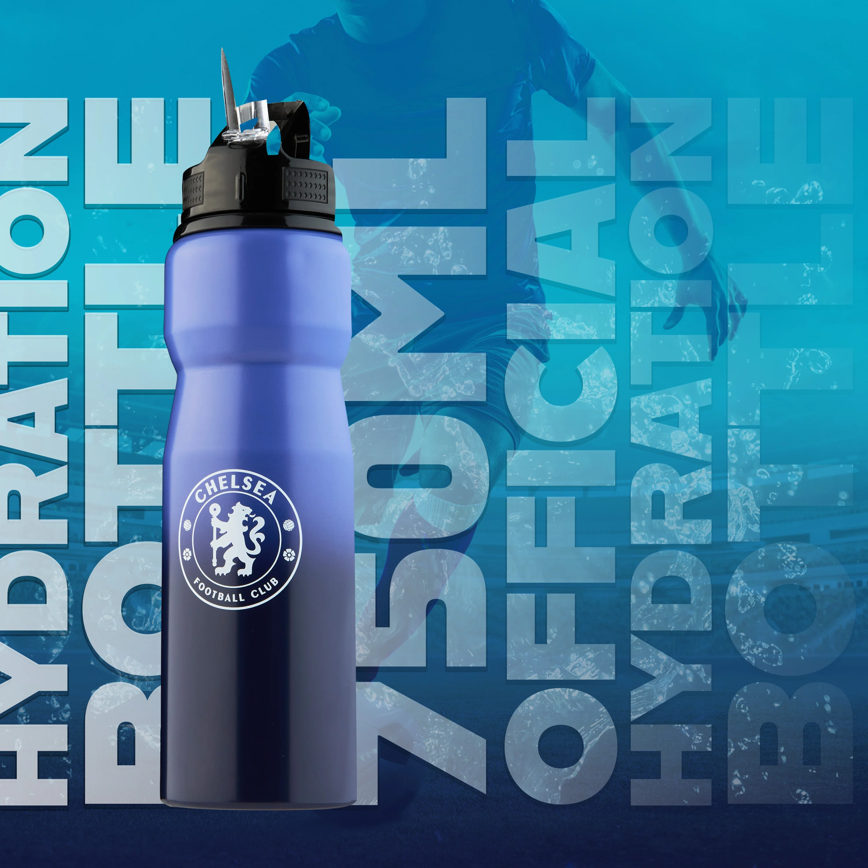 Chelsea FC Water Bottle with Straw - Metal Water Bottle for Football Fans - Image 3