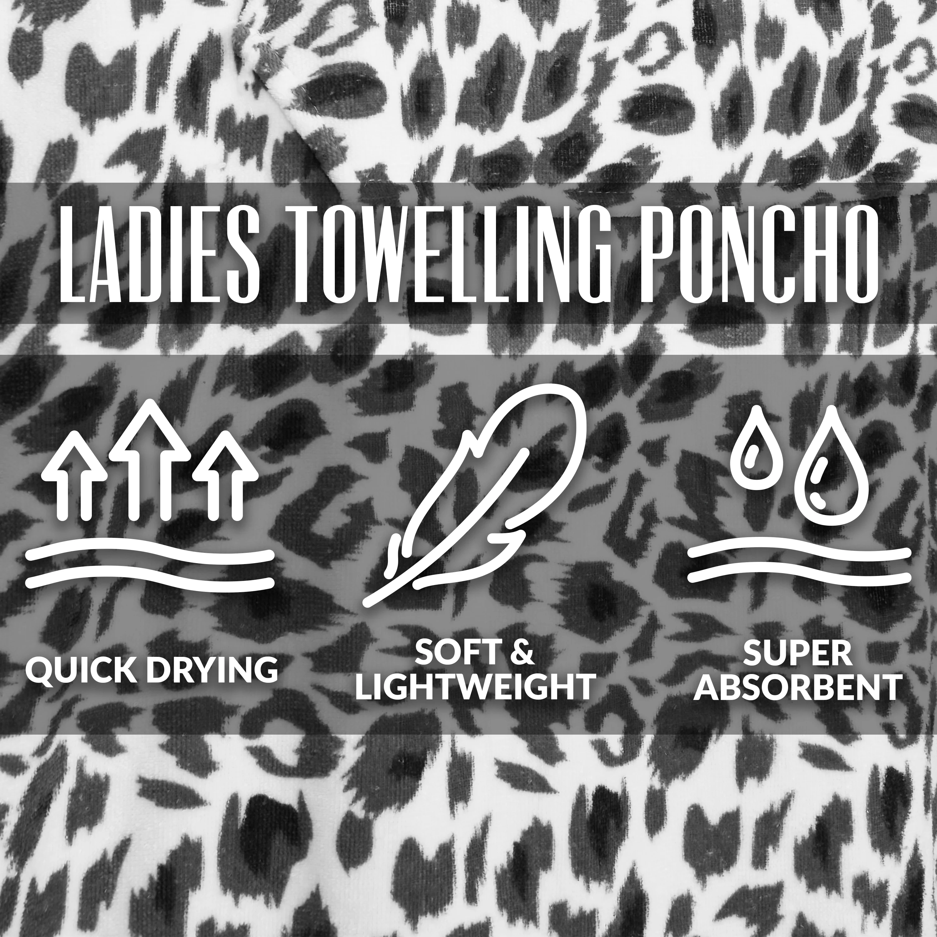 CityComfort Adults Hooded Towel Poncho Hooded Terry Towelling Poncho - Image 10