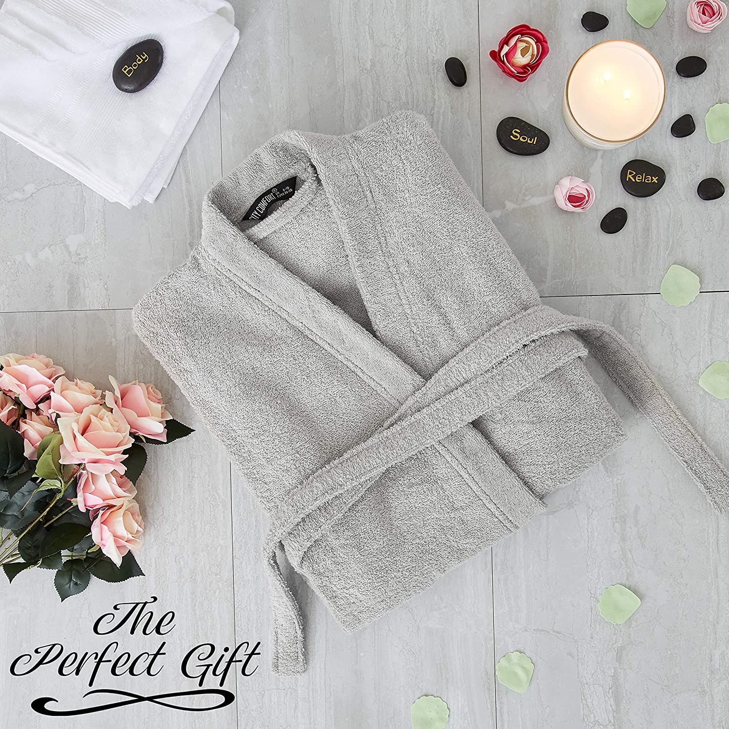 CityComfort Bath Robes for Women Cotton Towelling Dressing Gown - Image 15