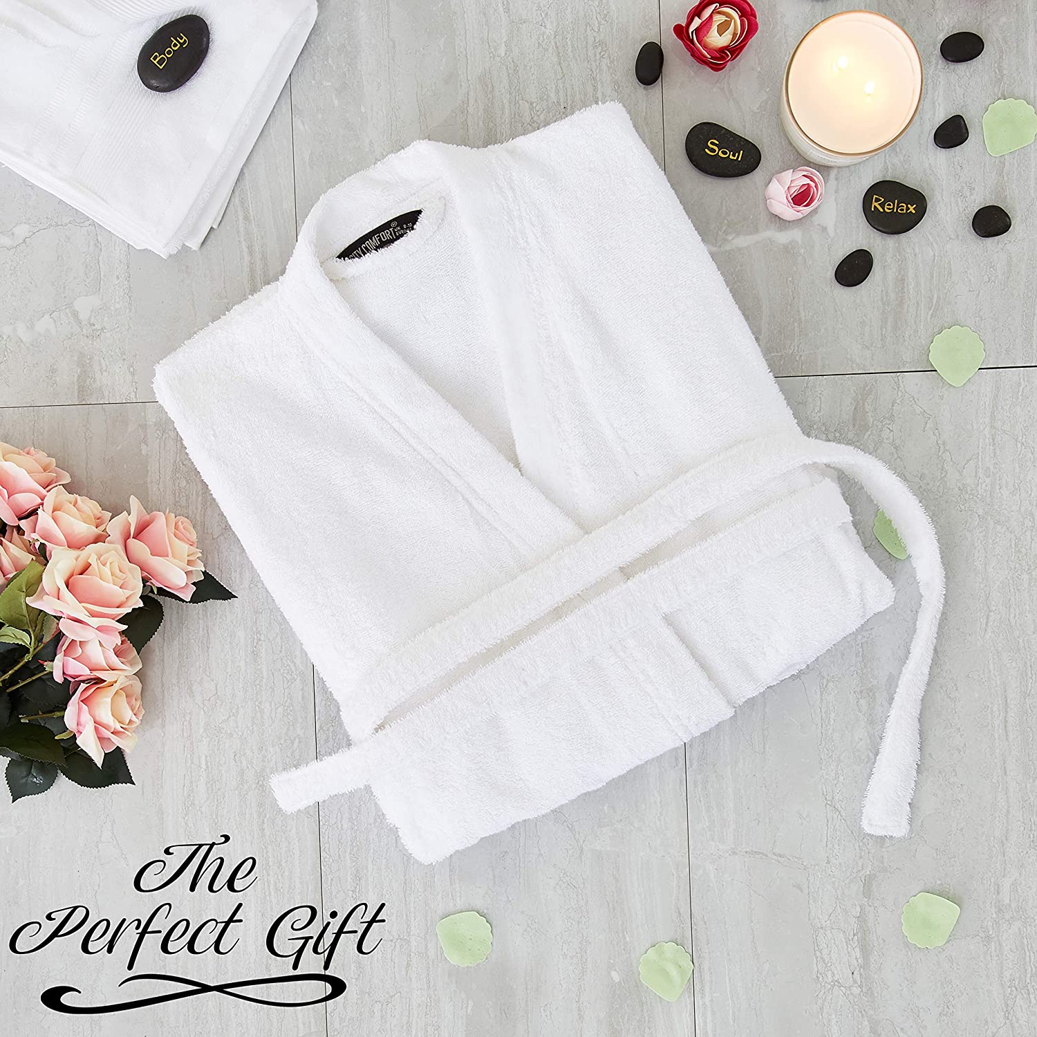 CityComfort Bath Robes for Women Cotton Towelling Dressing Gown - Image 30