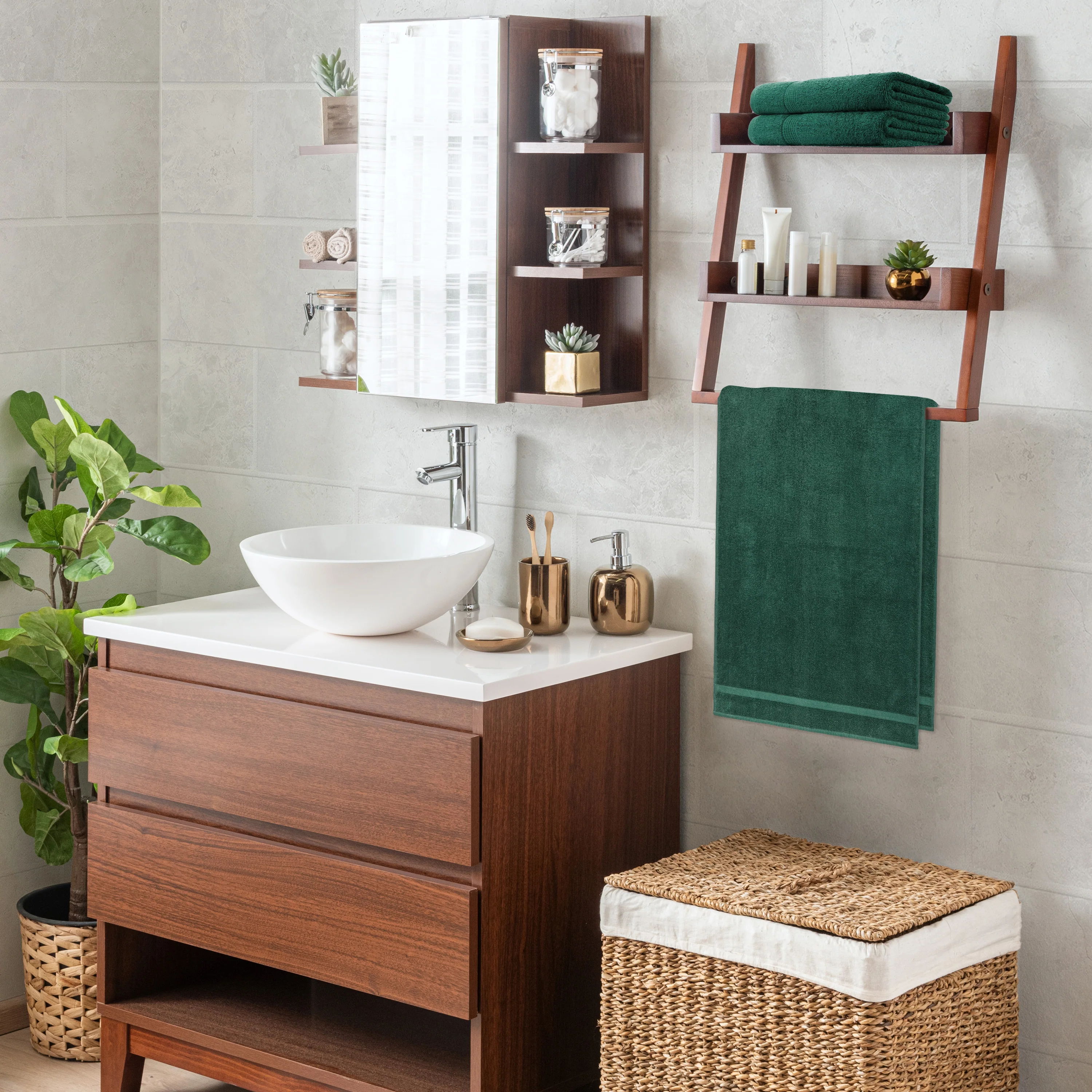 CityComfort Bath Towels Set of 4 100% Cotton 550 GSM 75x135cm Highly Absorbent Fluffy Bathroom Towels Household Essentials - Image 14
