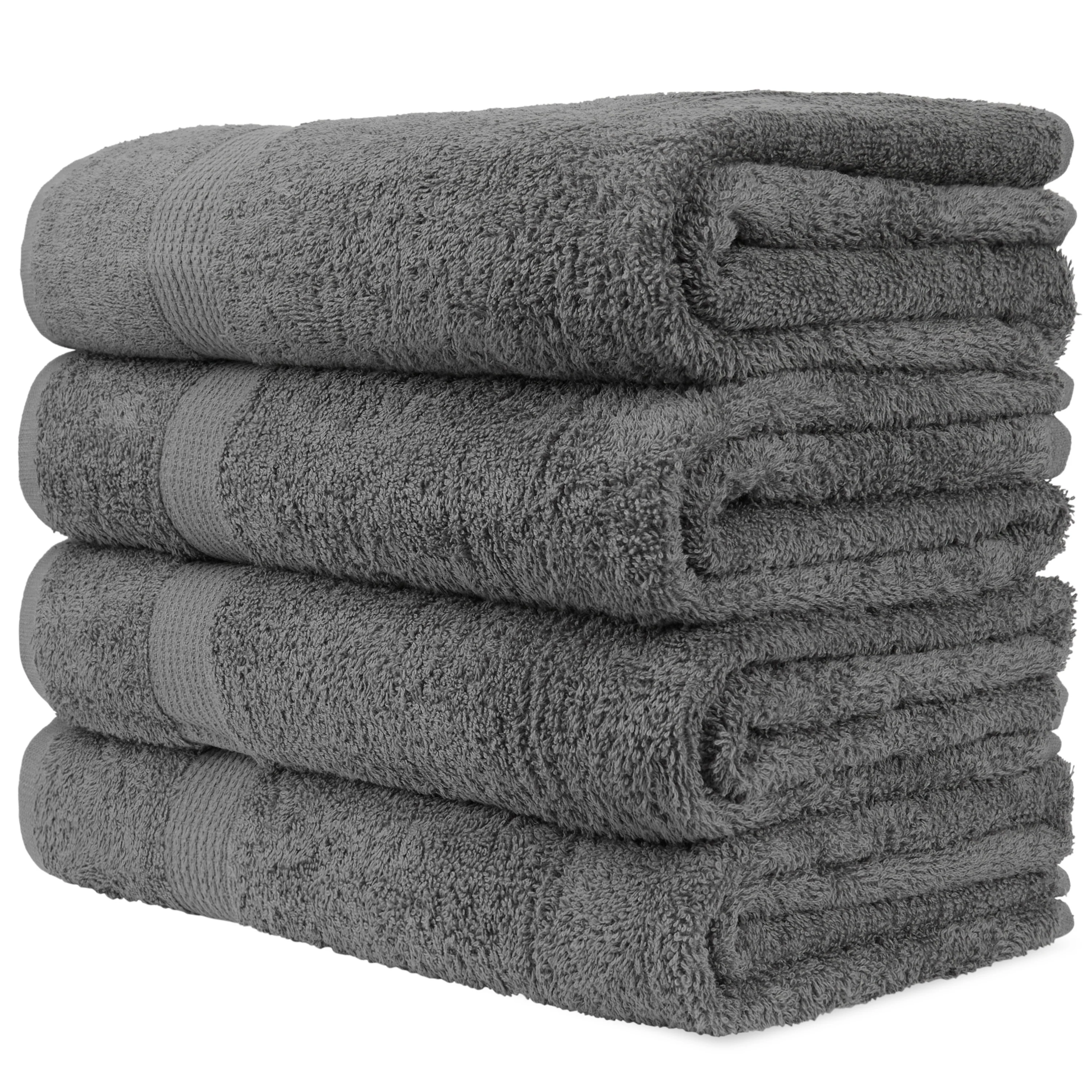 CityComfort Bath Towels Set of 4 100% Cotton 550 GSM 75x135cm Highly Absorbent Fluffy Bathroom Towels Household Essentials - Image 19