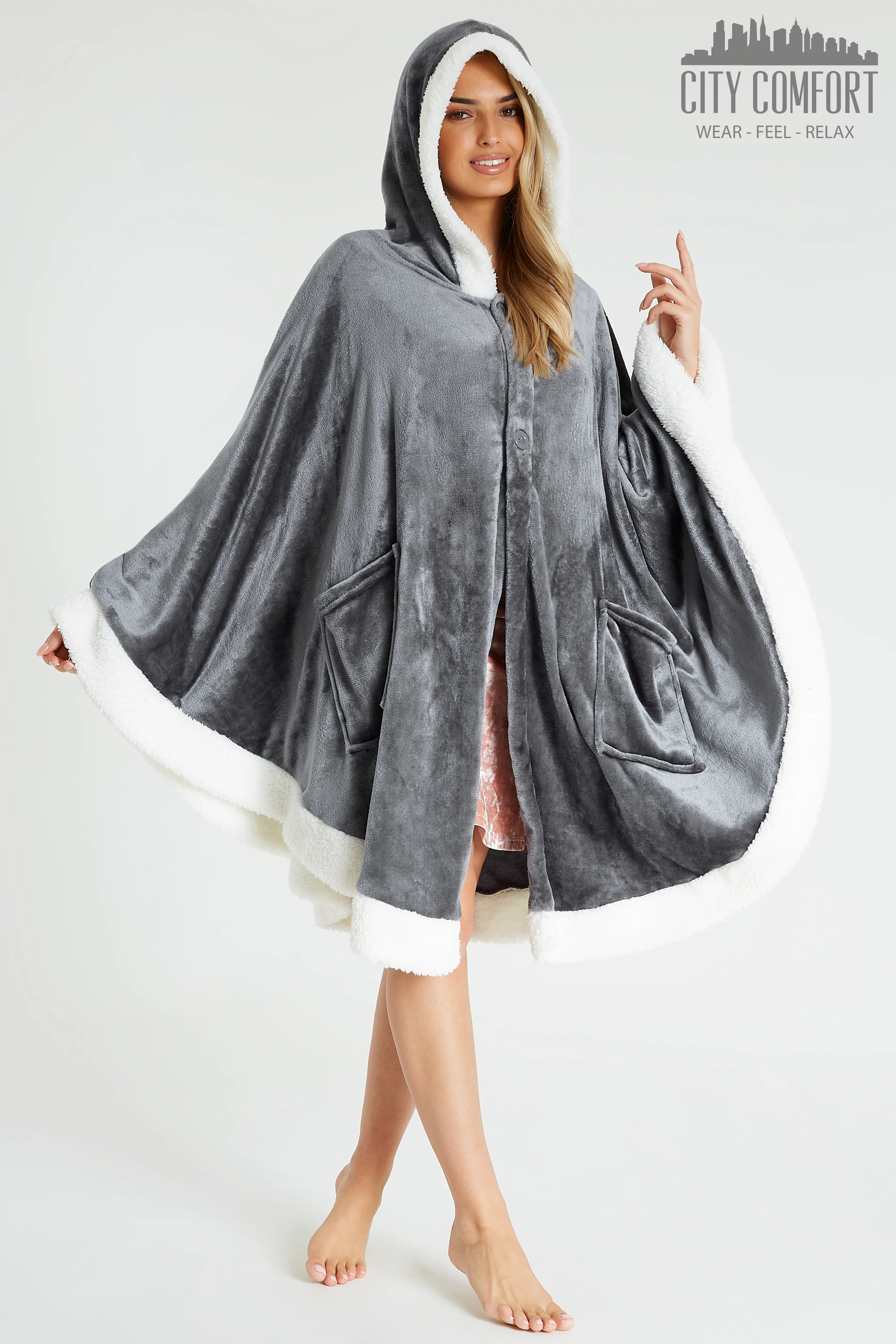 CityComfort Blanket Hoodie For Women Snuggle Sherpa Oversized Hoodie Blanket - Image 34
