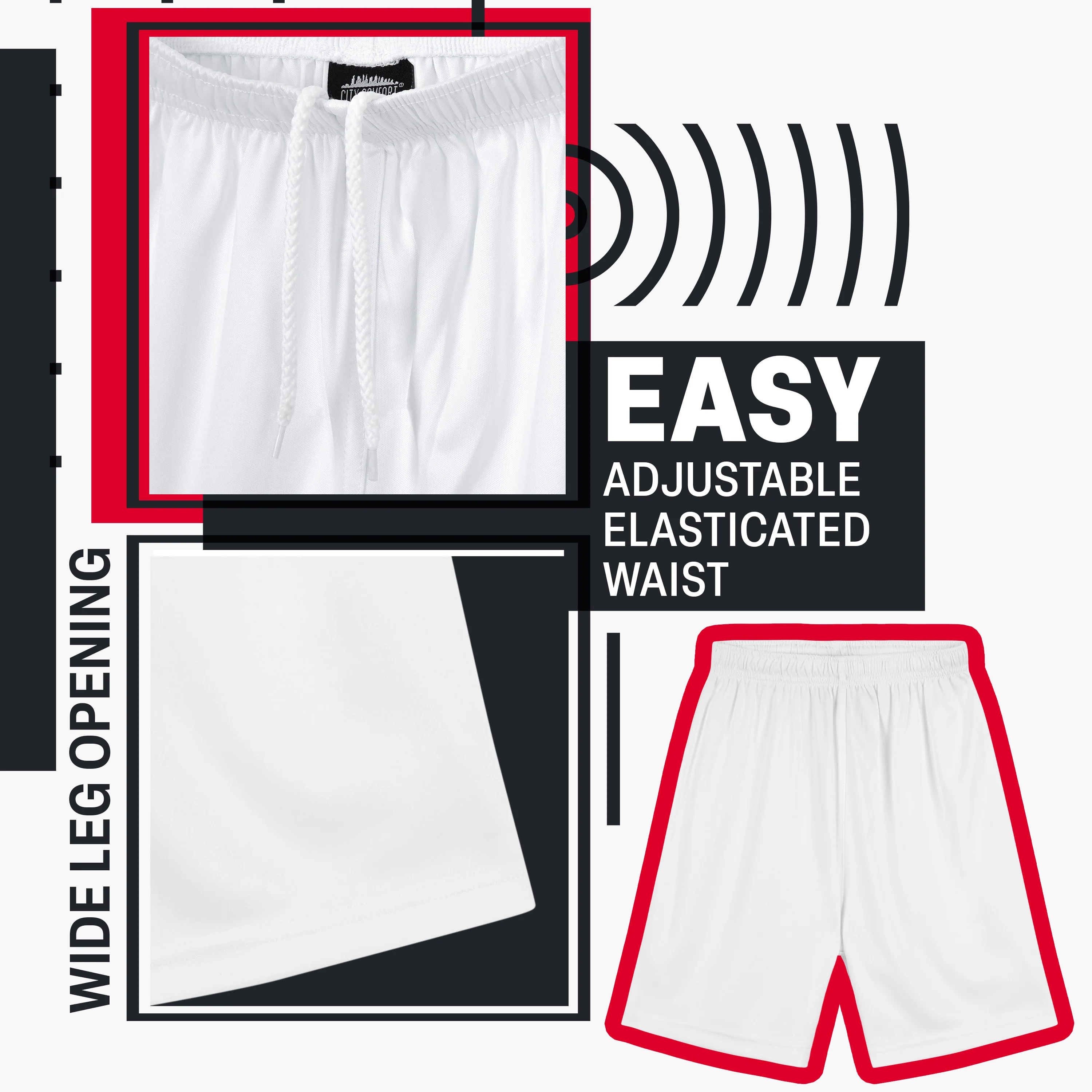 CityComfort Activewear Shorts for Kids, School PE Boys Shorts - Image 19
