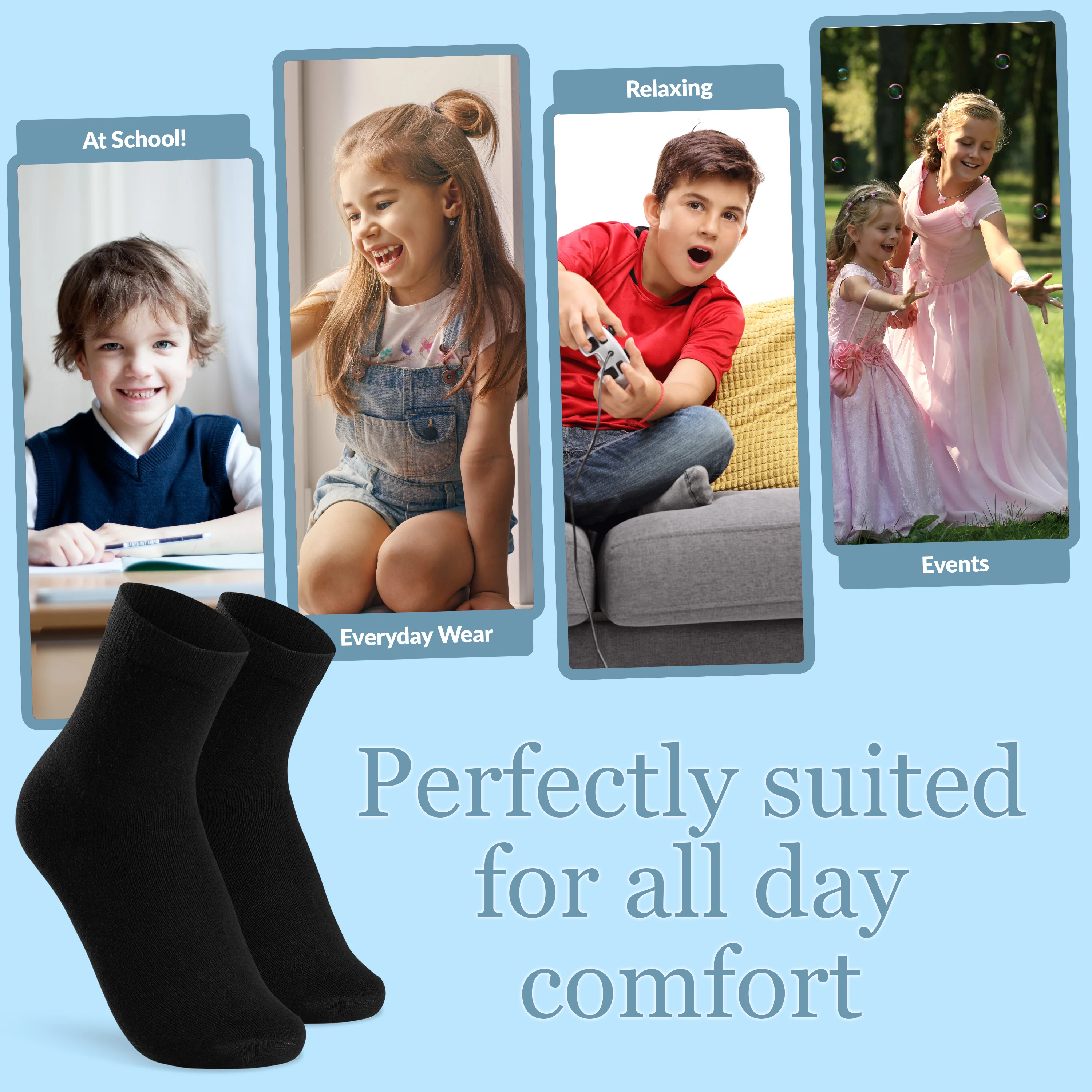 CityComfort Boys Calf Socks - Pack of 12 - Image 11