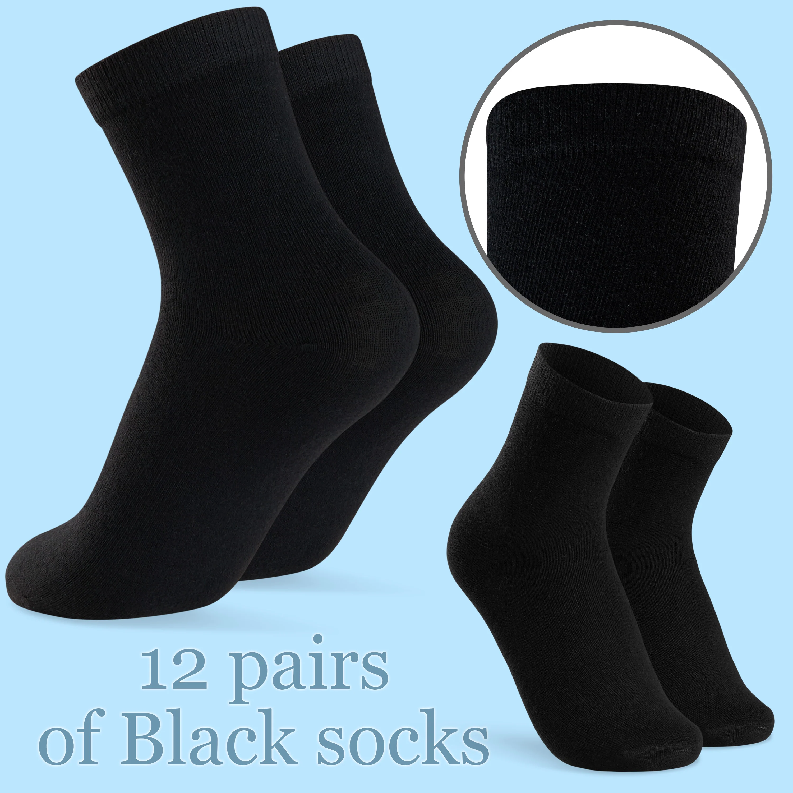 CityComfort Boys Calf Socks - Pack of 12 - Image 12