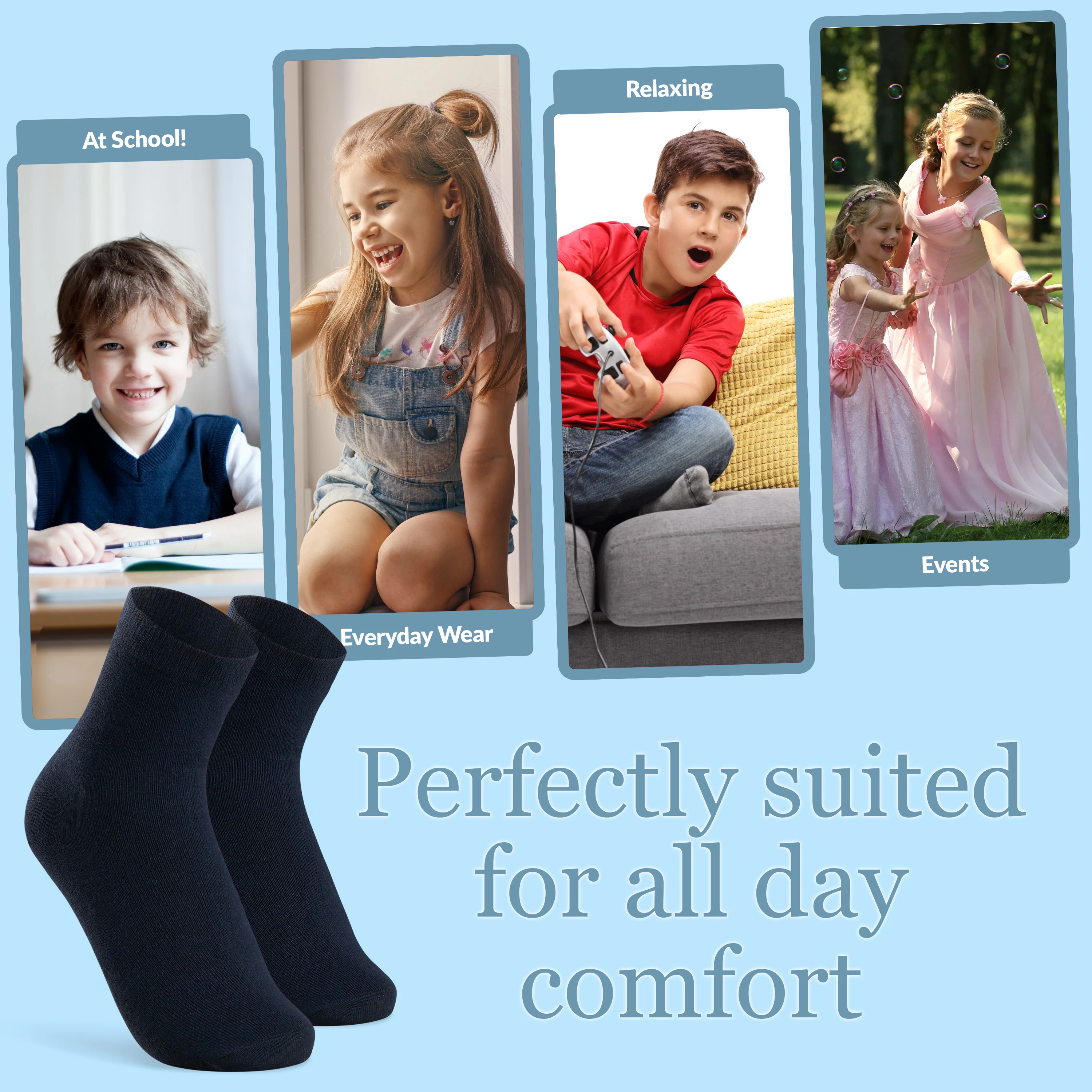 CityComfort Boys Calf Socks - Pack of 12 - Image 17