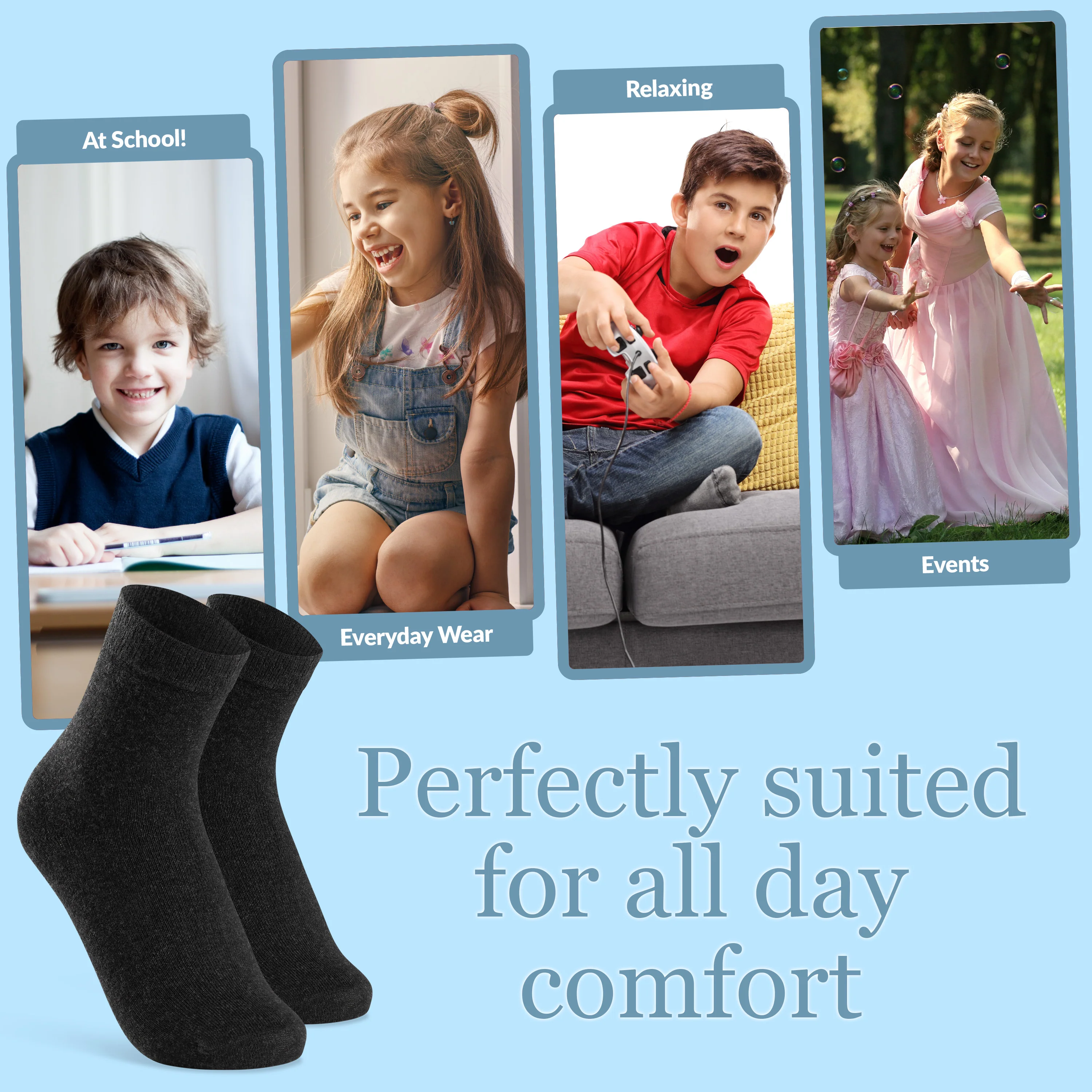 CityComfort Boys Calf Socks - Pack of 12 - Image 23
