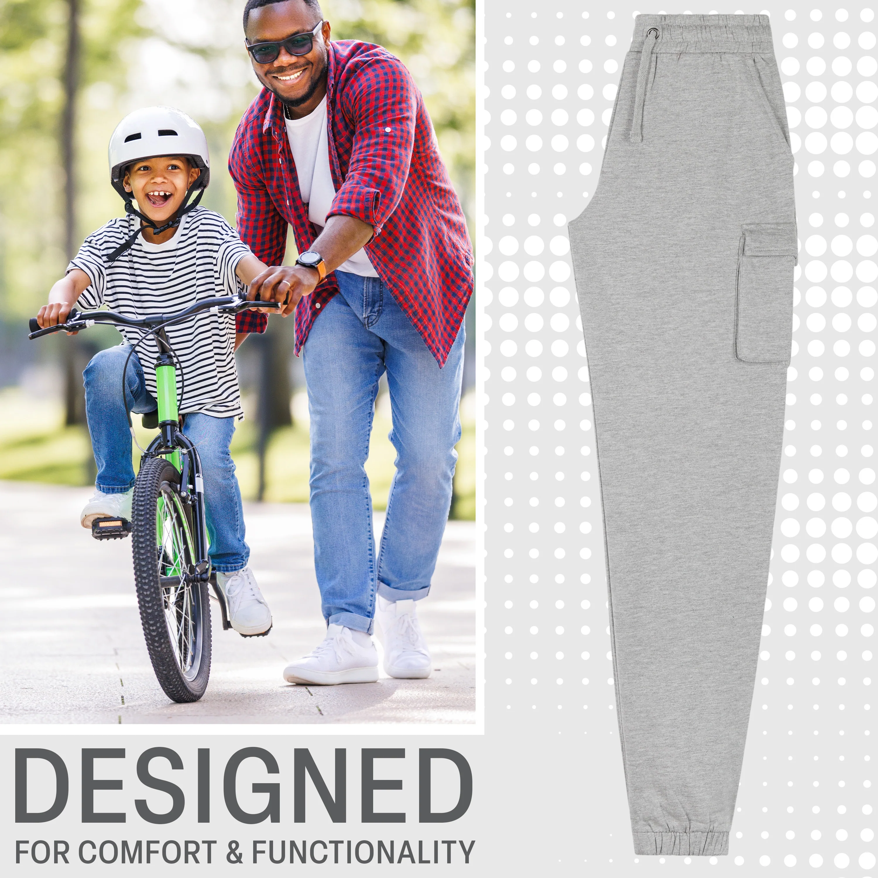 CityComfort Boys Cargo Joggers with 4 Pockets Comfy Casual Stylish Sweatpants - Gifts for Him - Image 10