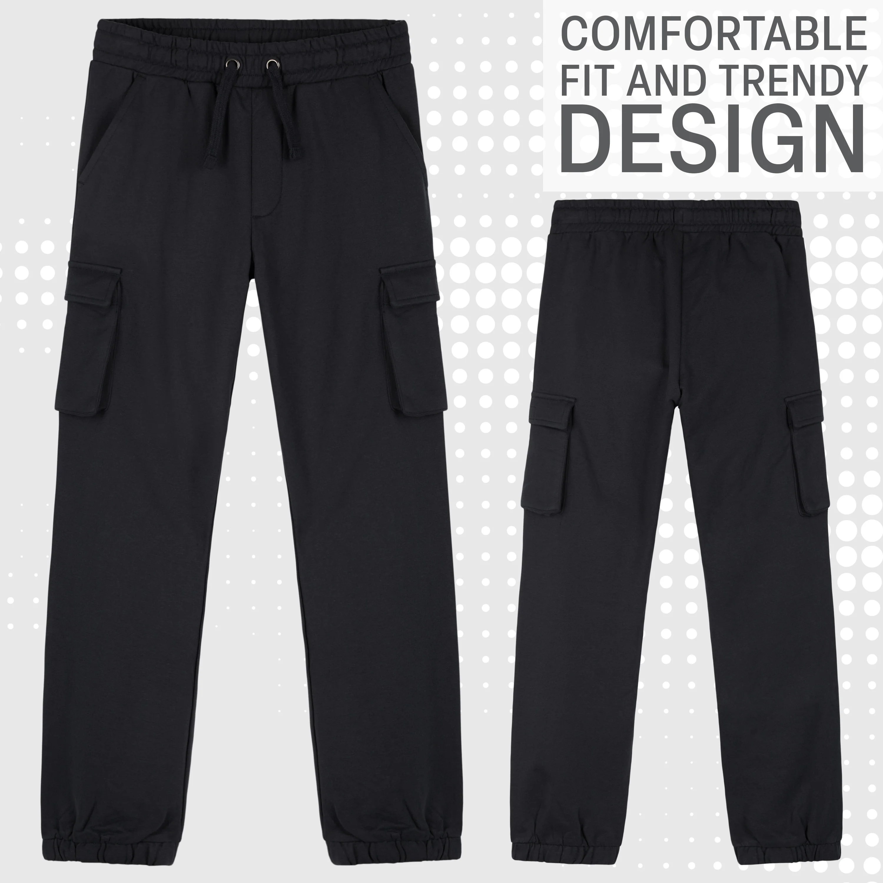 CityComfort Boys Cargo Joggers with 4 Pockets Comfy Casual Stylish Sweatpants - Gifts for Him - Image 17
