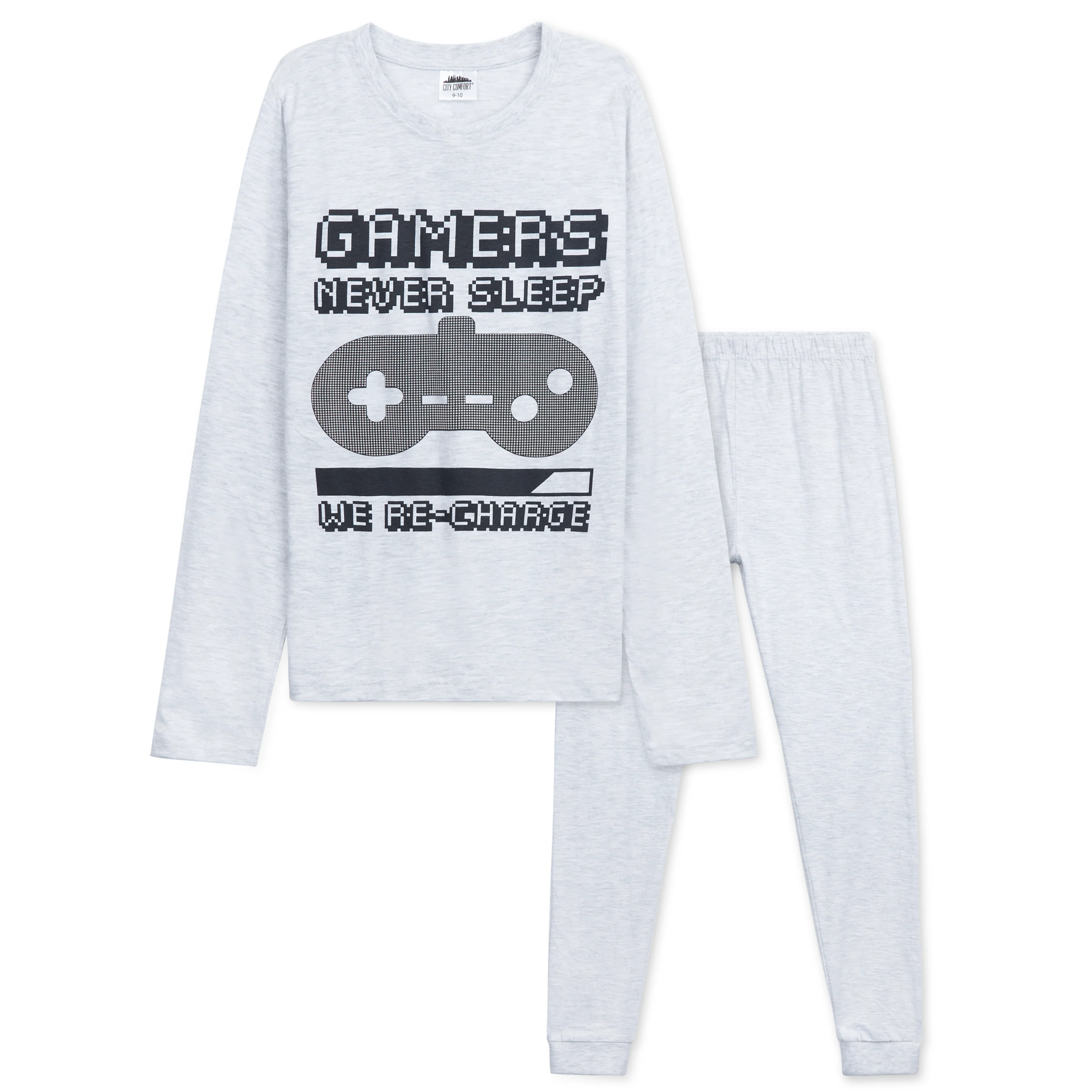 CityComfort Boys Pyjamas Long PJs Set Teens Football or Gaming Nightwear