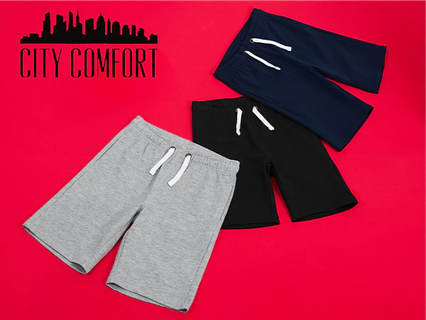 CityComfort Boys Shorts, Football Shorts with Pockets