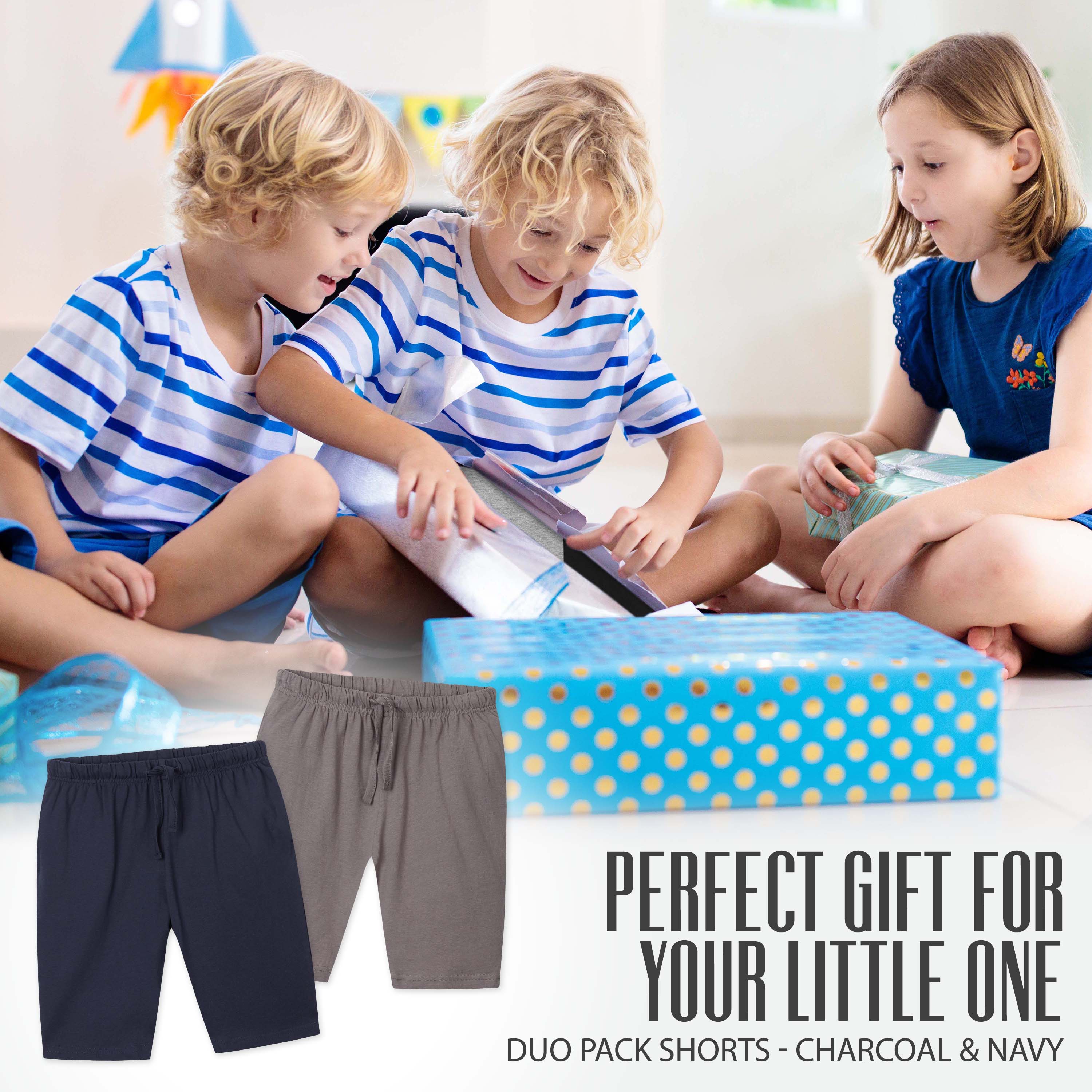 CityComfort Boys Shorts - Jersey Loungewear Sports Shorts with Pockets Pack of 2 - Image 3