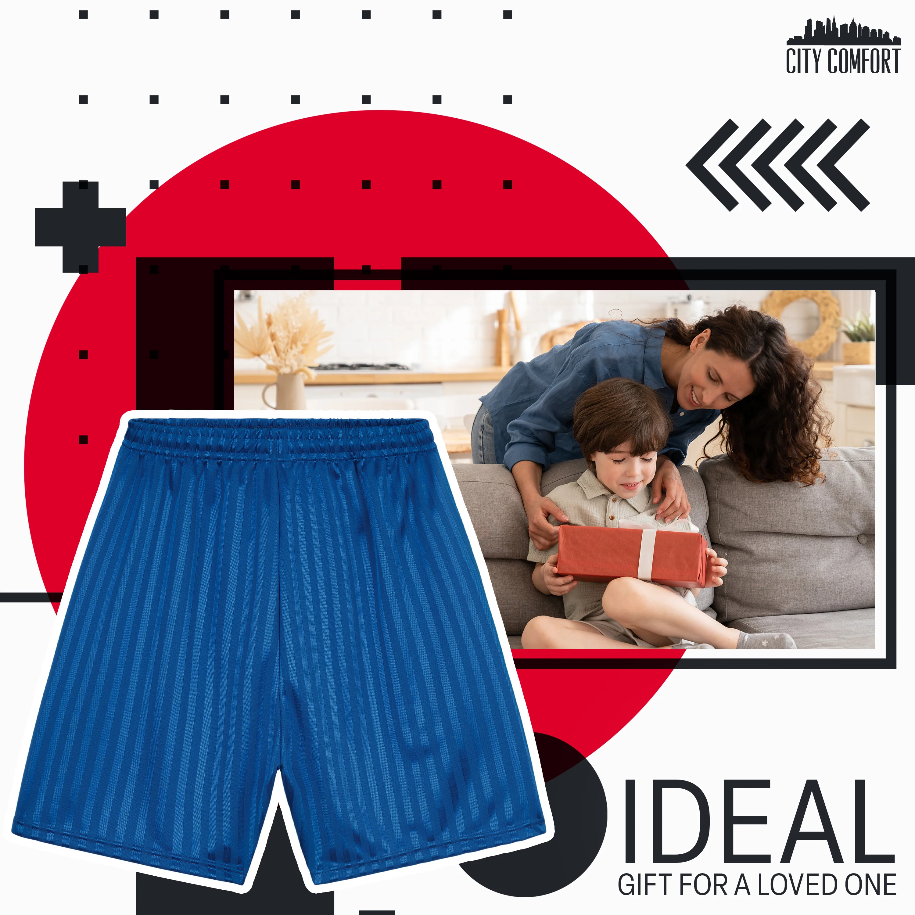CityComfort Boys Athletic Shorts, Lightweight Breathable Sports Shorts for Football or PE - Image 4