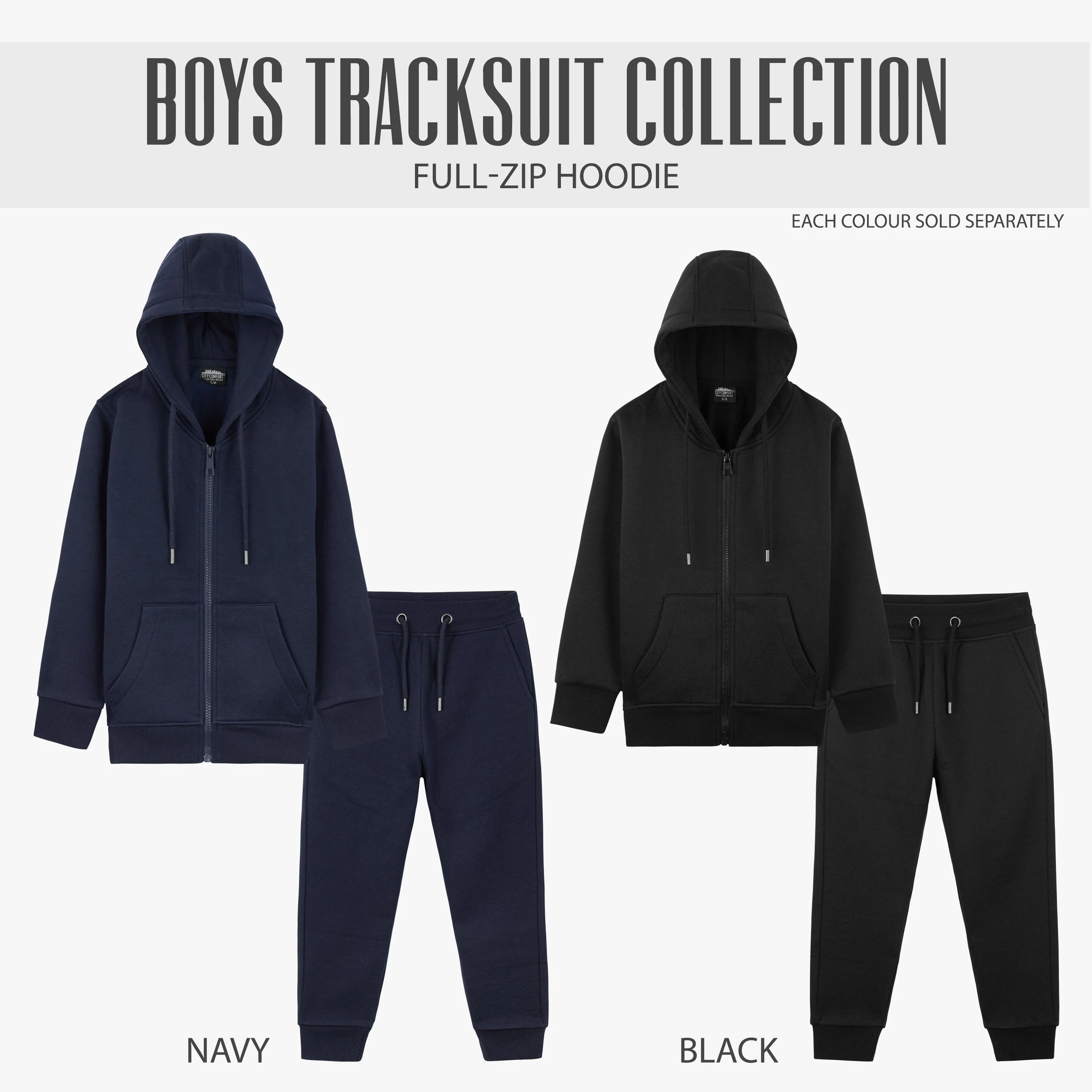 CityComfort Boys Tracksuit Zip Up Hoodie and Joggers for Kids - Image 14