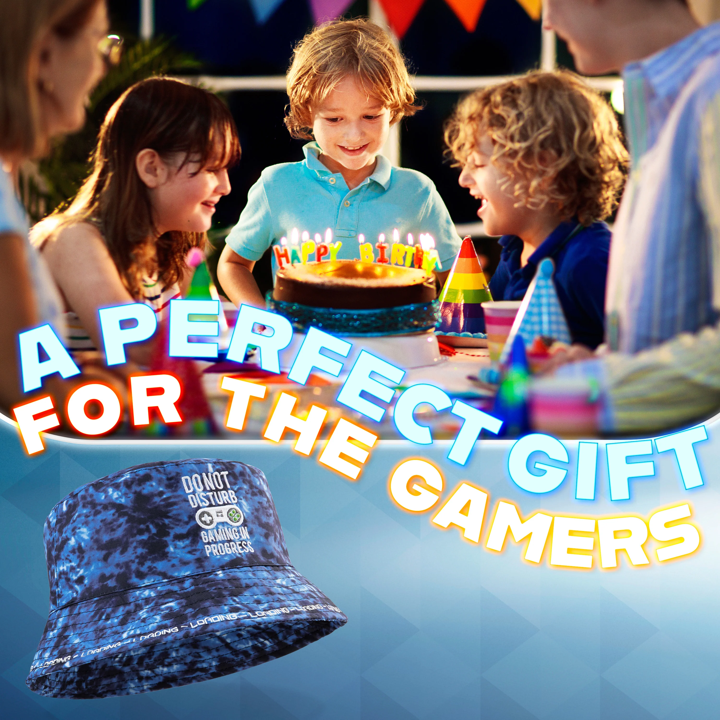 CityComfort Bucket Hat Kids Gamer Sun Hat for Boys and Girls - Image 3
