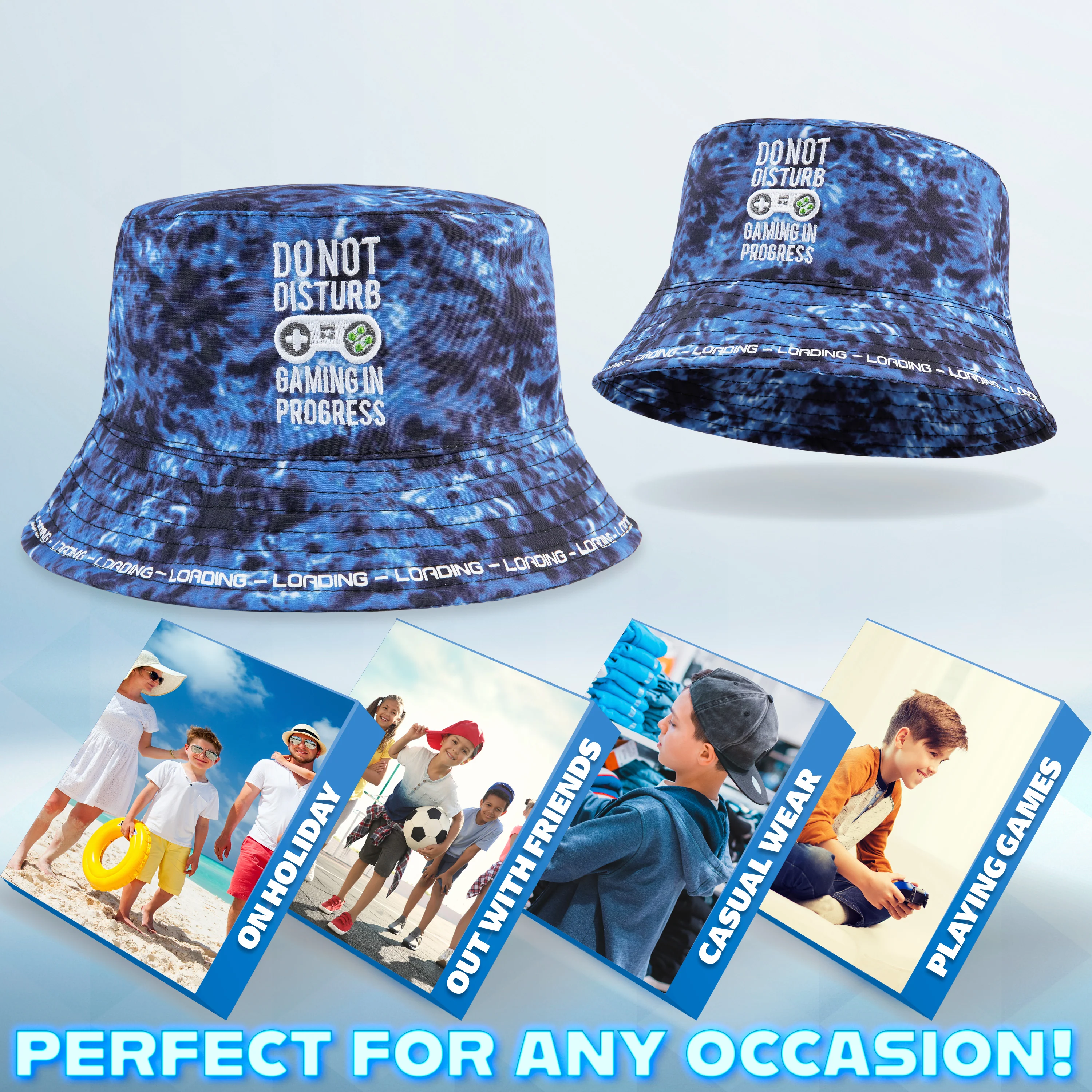 CityComfort Bucket Hat Kids Gamer Sun Hat for Boys and Girls - Image 4