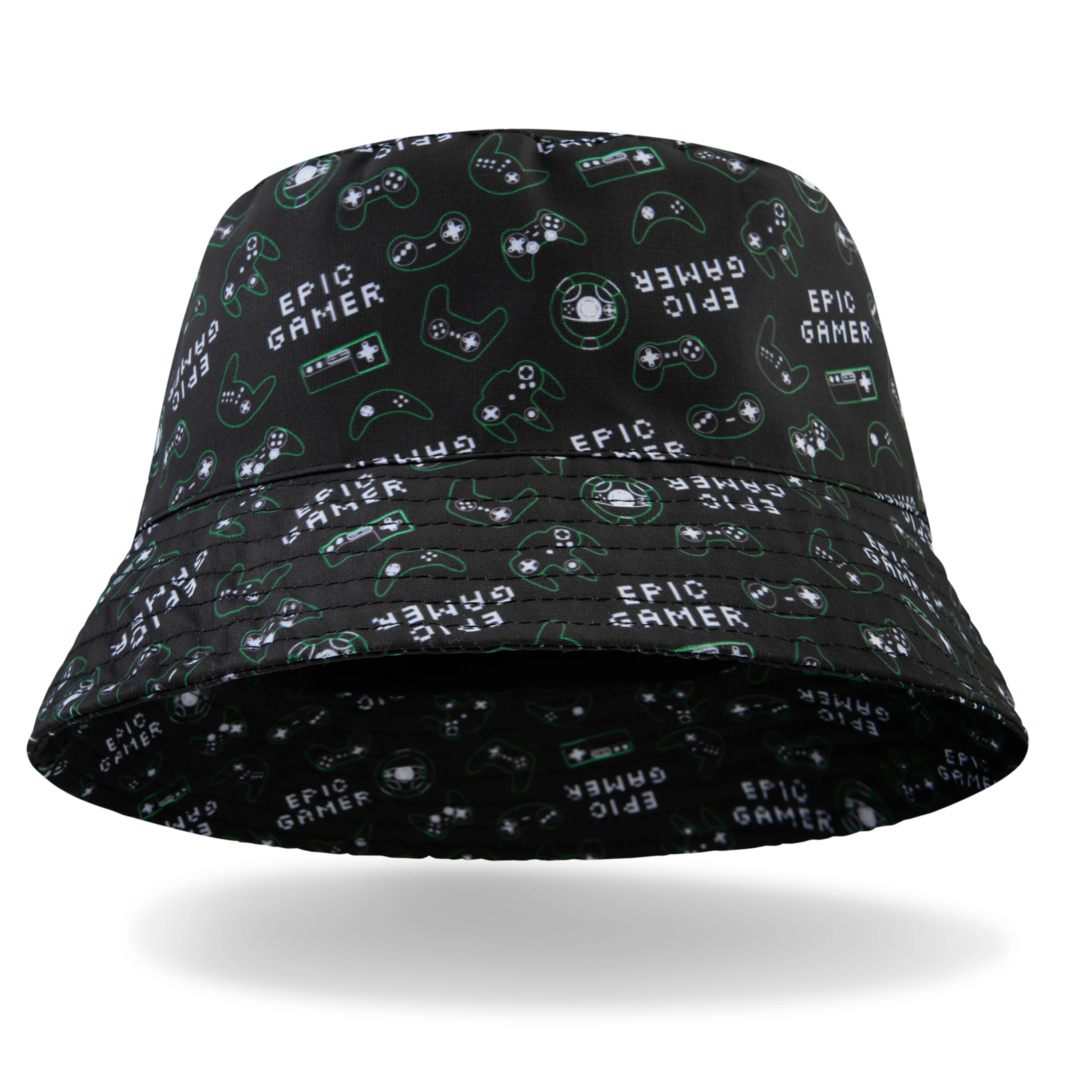CityComfort Bucket Hat Kids Gamer Sun Hat for Boys and Girls - Black