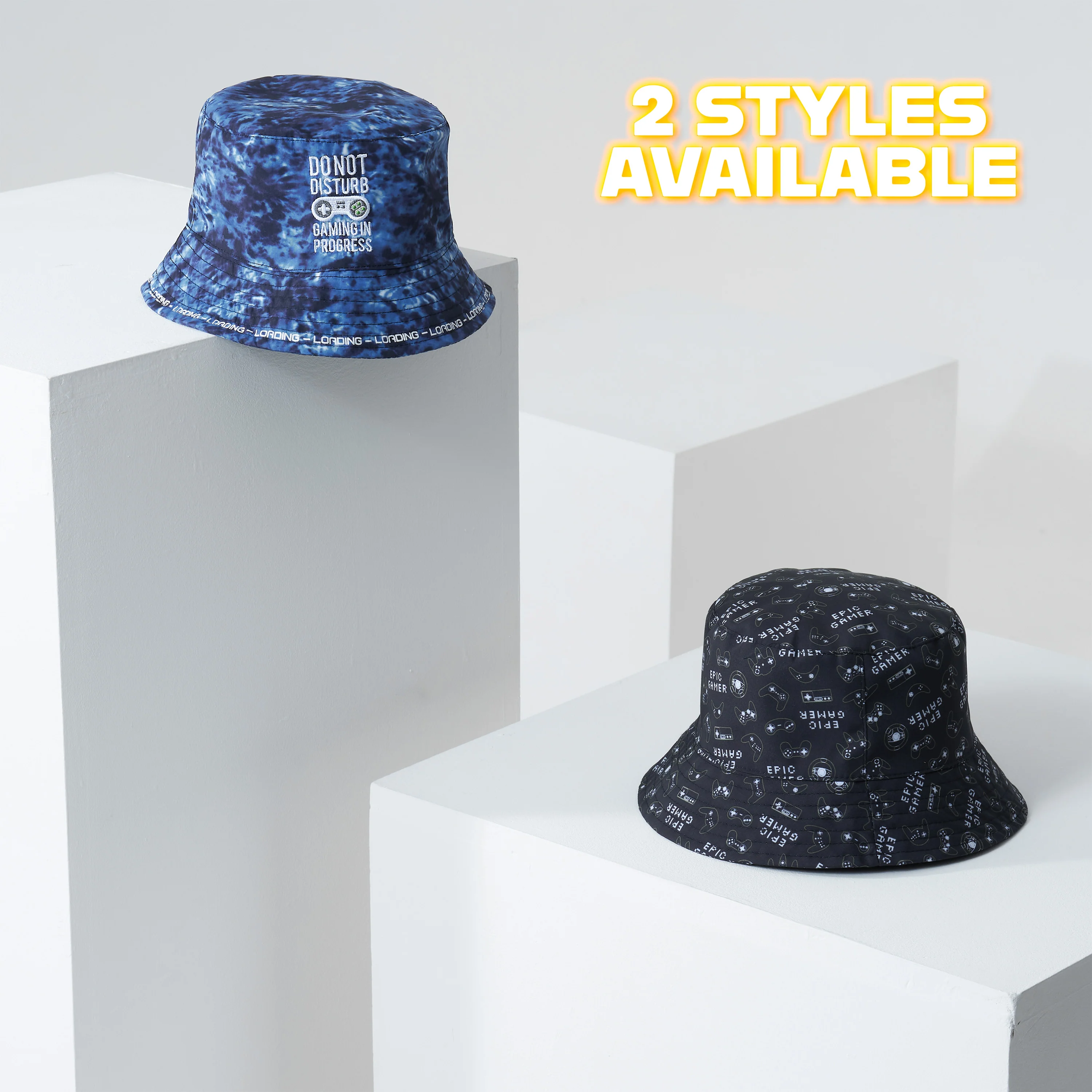 CityComfort Bucket Hat Kids Gamer Sun Hat for Boys and Girls - Black - Image 2