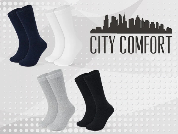 CityComfort Calf Socks for Men and Teenagers - Pack of 12